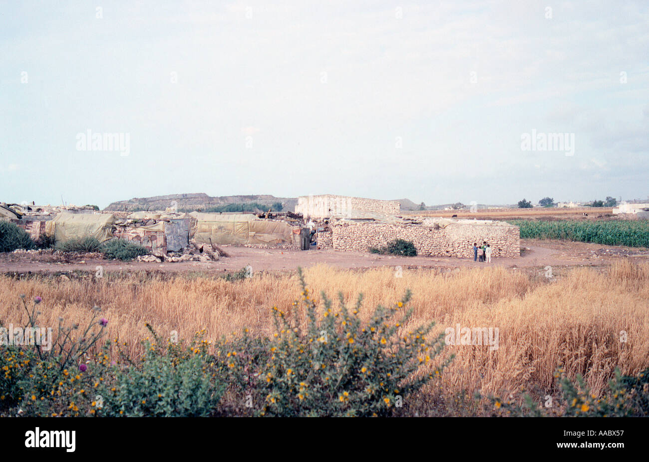 Bidonville in country region of Morocco Morocco 1991 Stock Photo