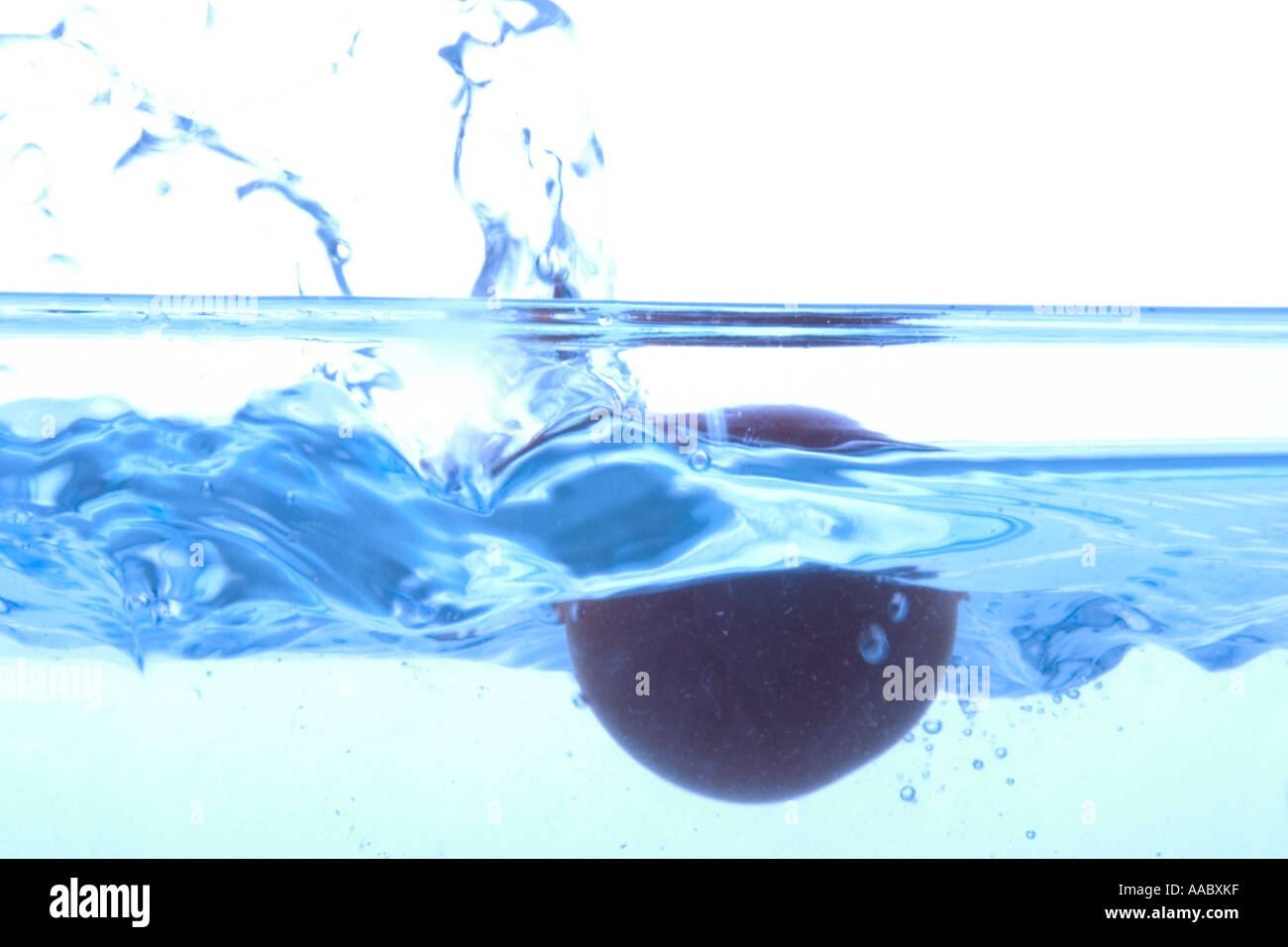 Tablet in water glass Stock Photo