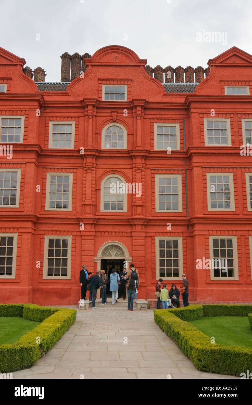 The front and main entrance to Kew Palace home to mad King George Kew Gardens London Stock Photo