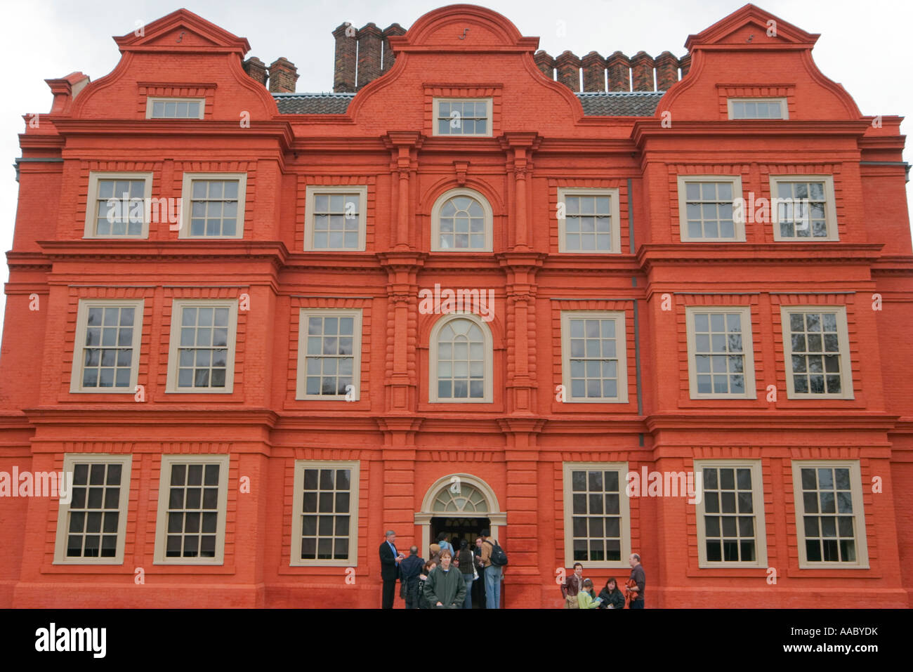 The front and main entrance to Kew Palace home to mad King George Kew Gardens London Stock Photo