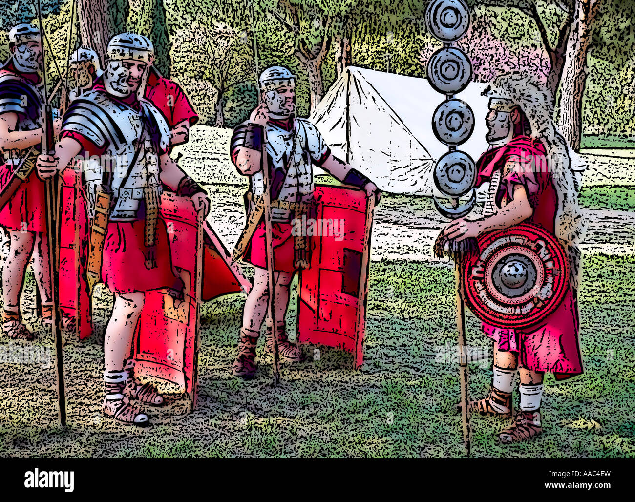 roman legionaries Stock Photo