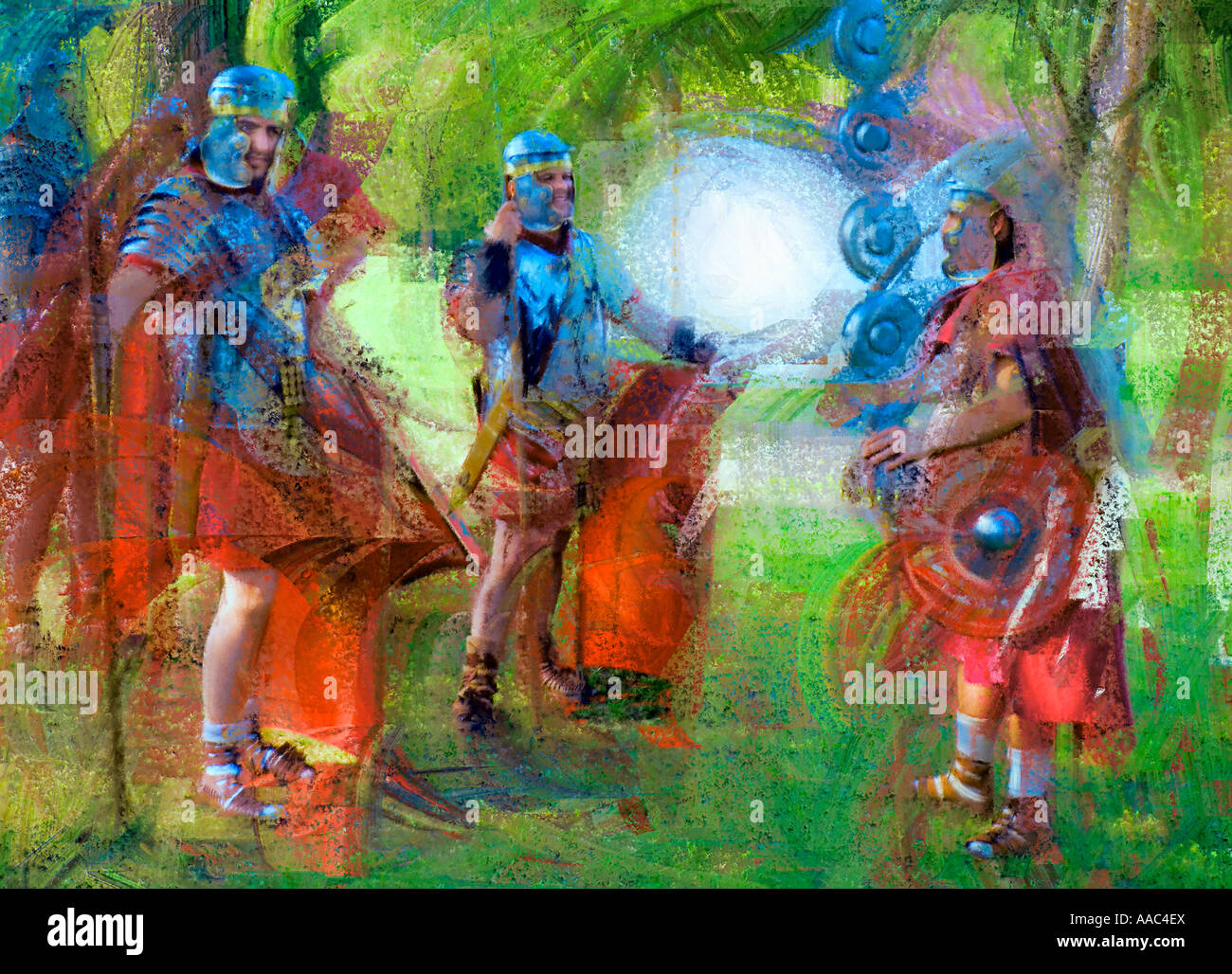 roman legionaries Stock Photo