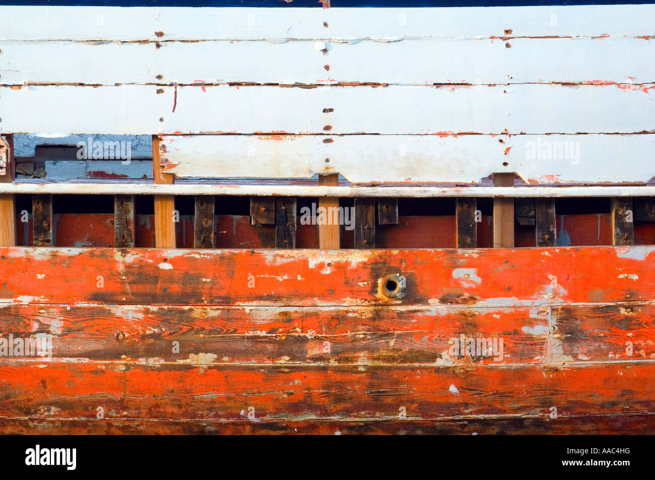broadside of old boat Stock Photo Alamy
