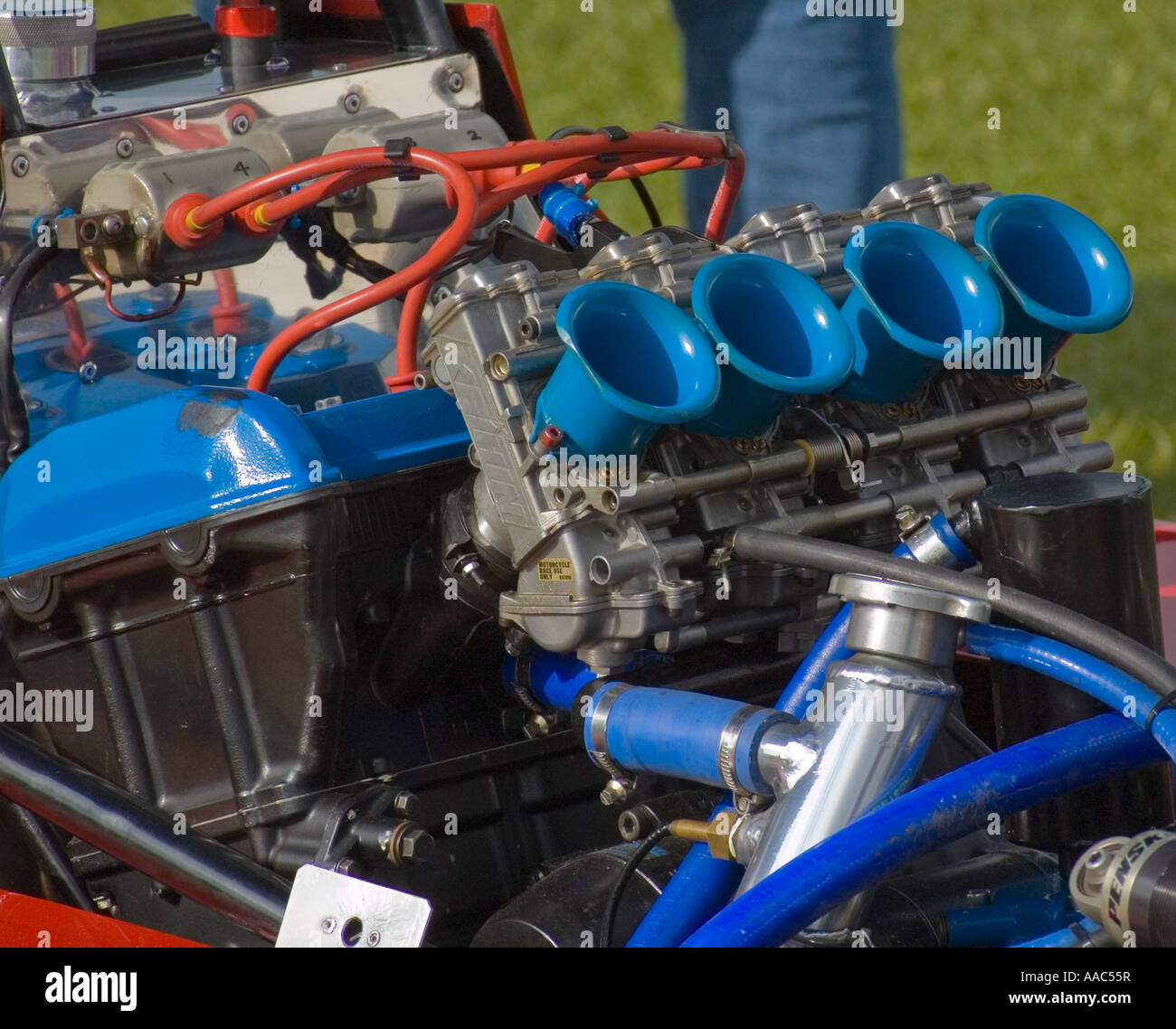 Race car engine Stock Photo Alamy