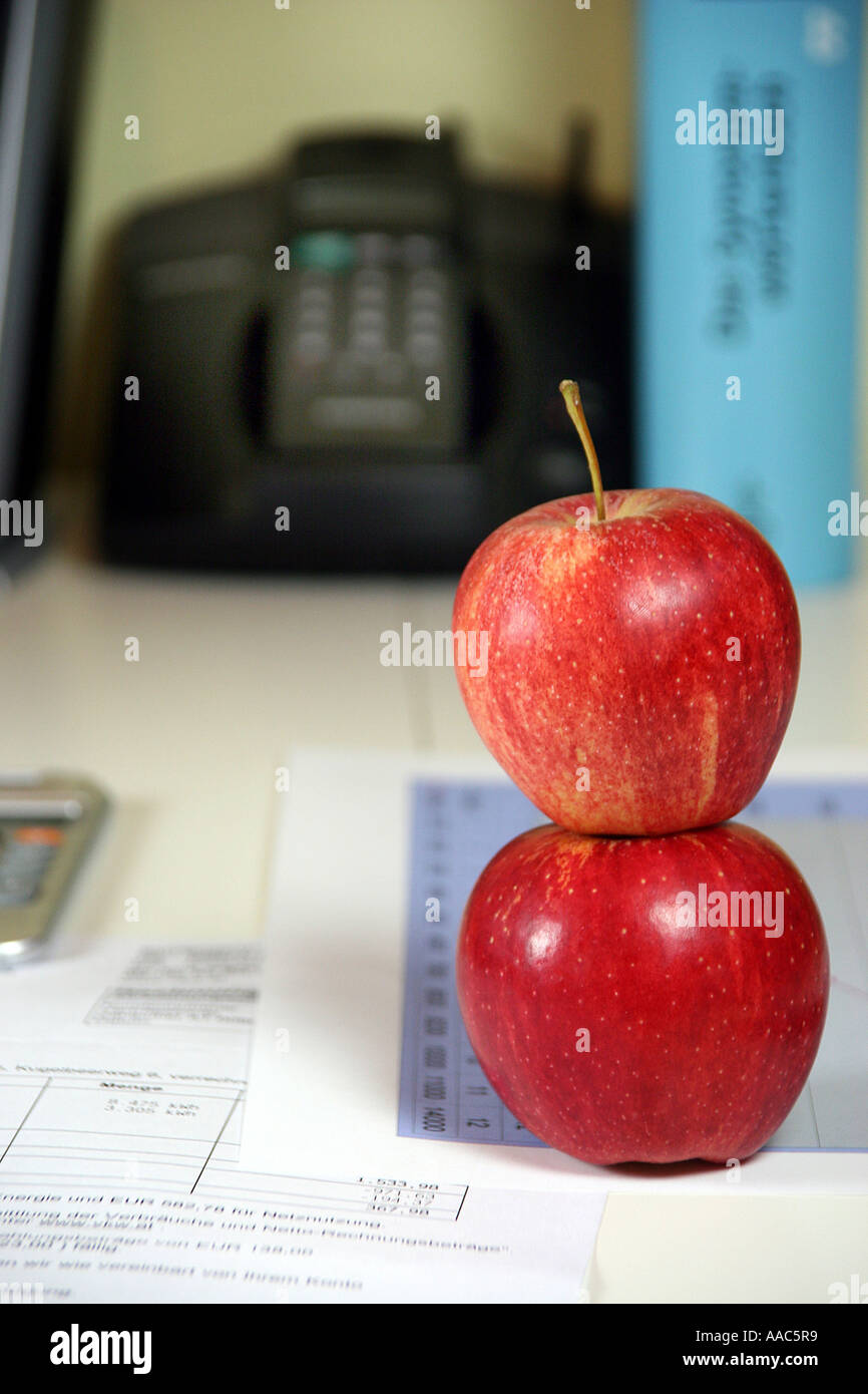Fruits at the job Stock Photo