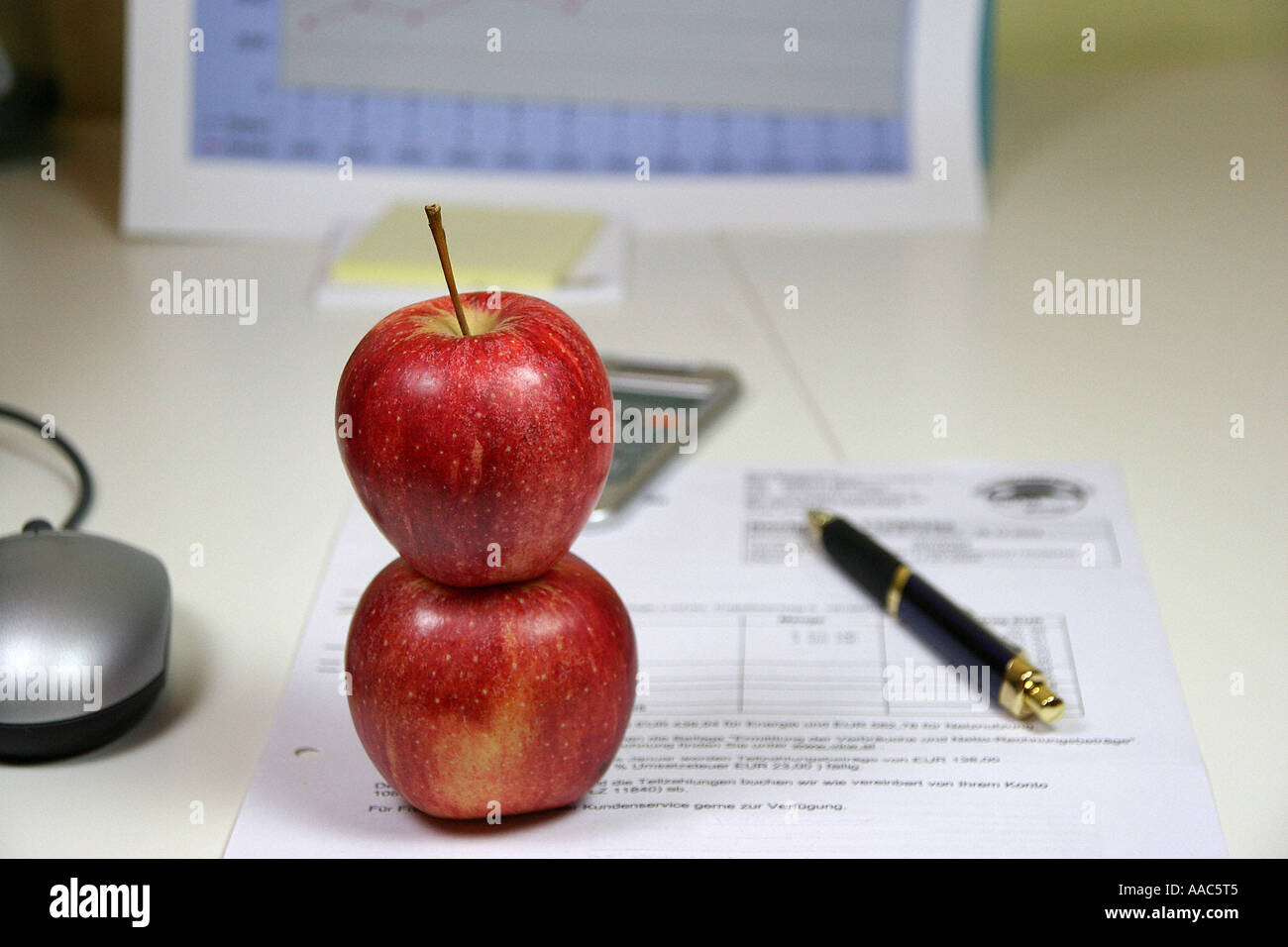 Fruits at the job Stock Photo