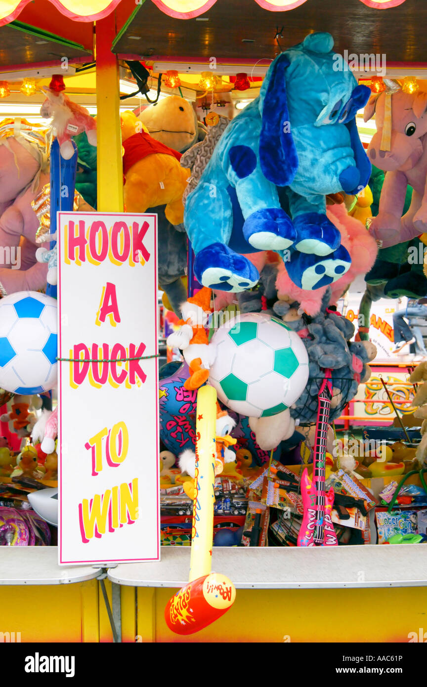 Hook a Duck fair stall Stock Photo Alamy