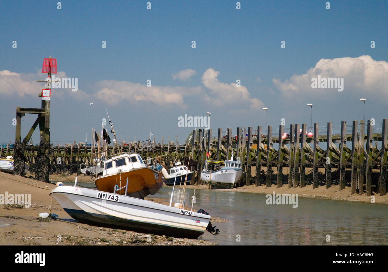 entrance to rye harbour Stock Photo