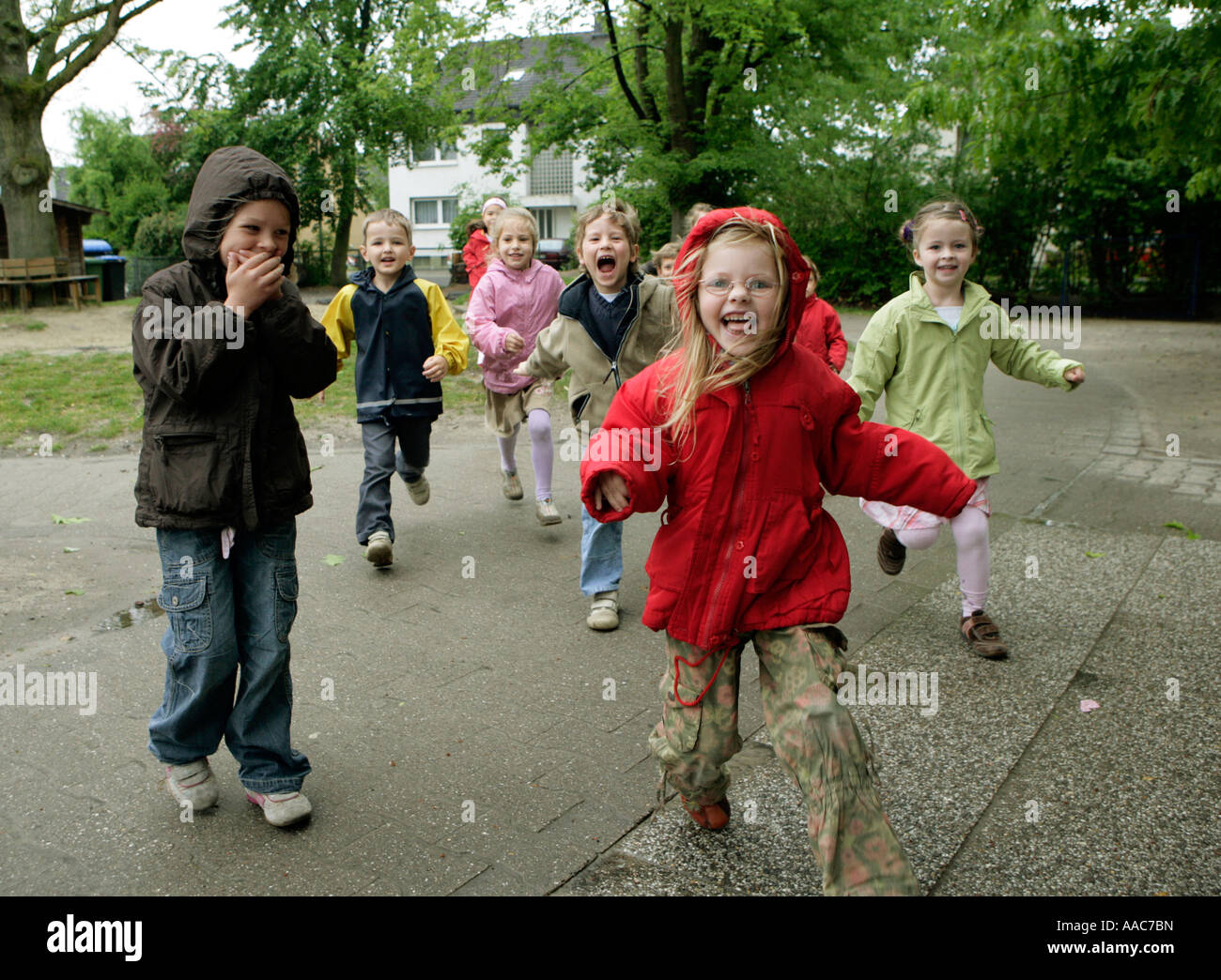 Raging children in a nursery school Stock Photo - Alamy
