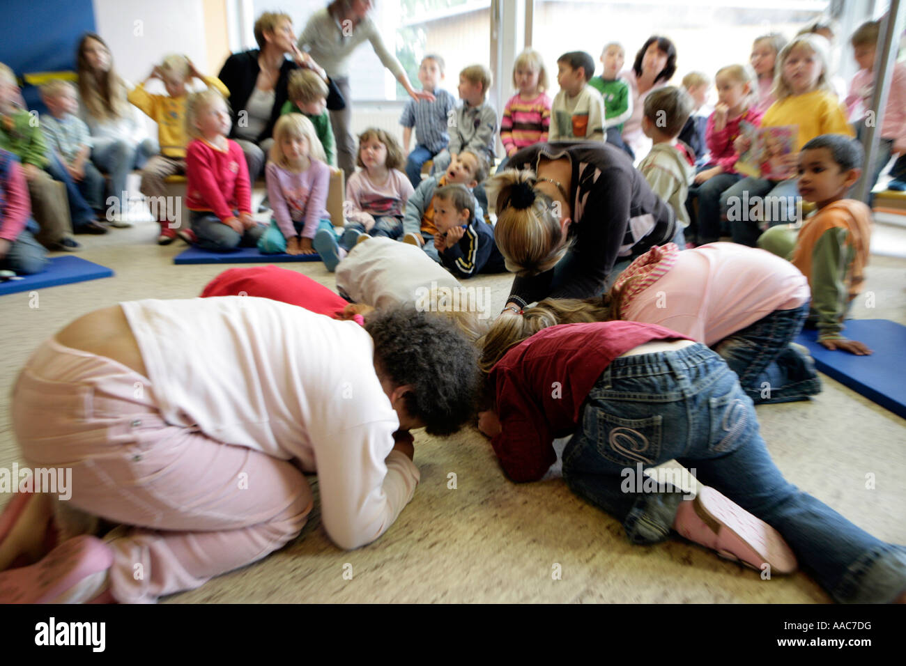 Children in a nursery school Stock Photo