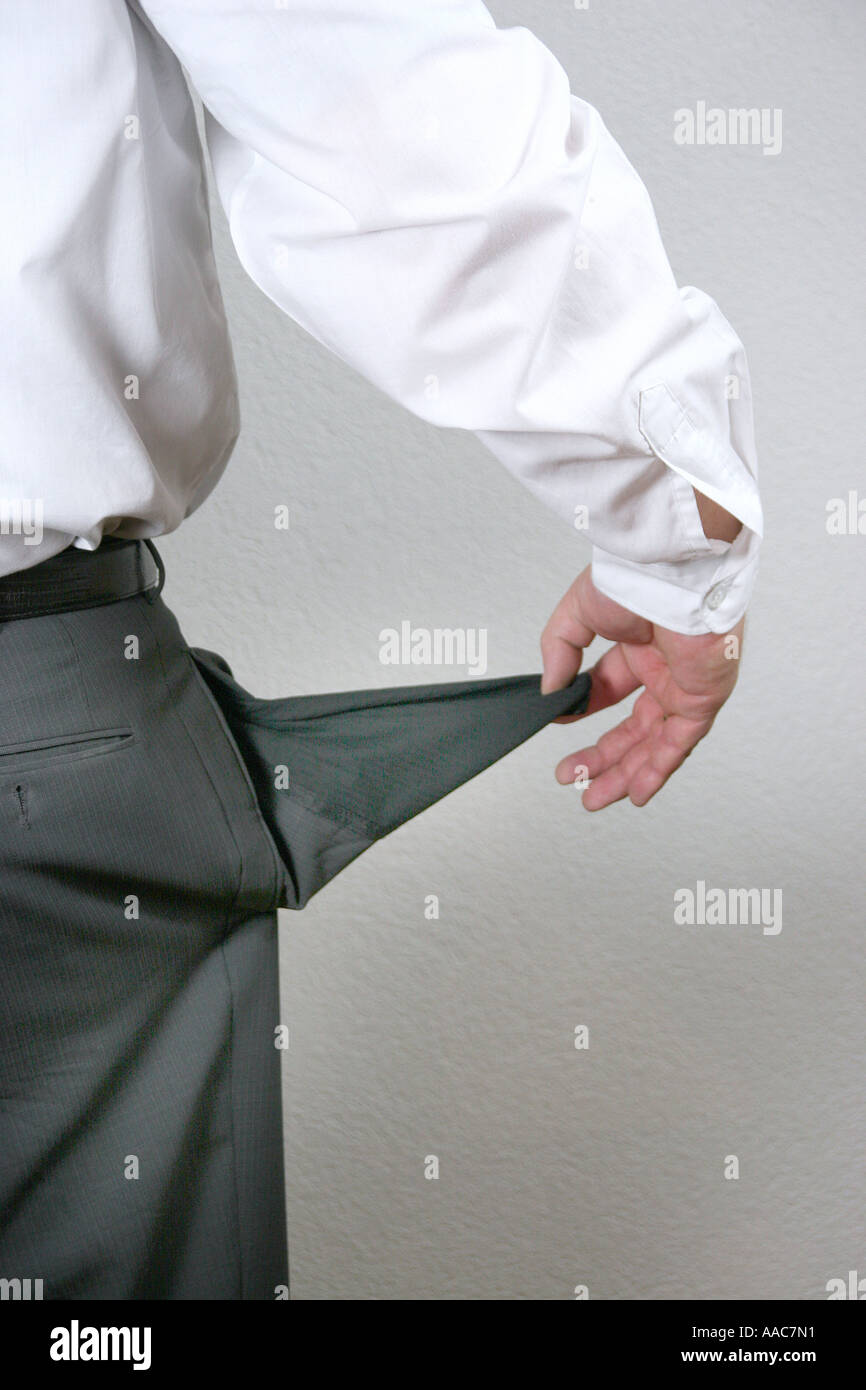 Empty trousers pockets Stock Photo Alamy