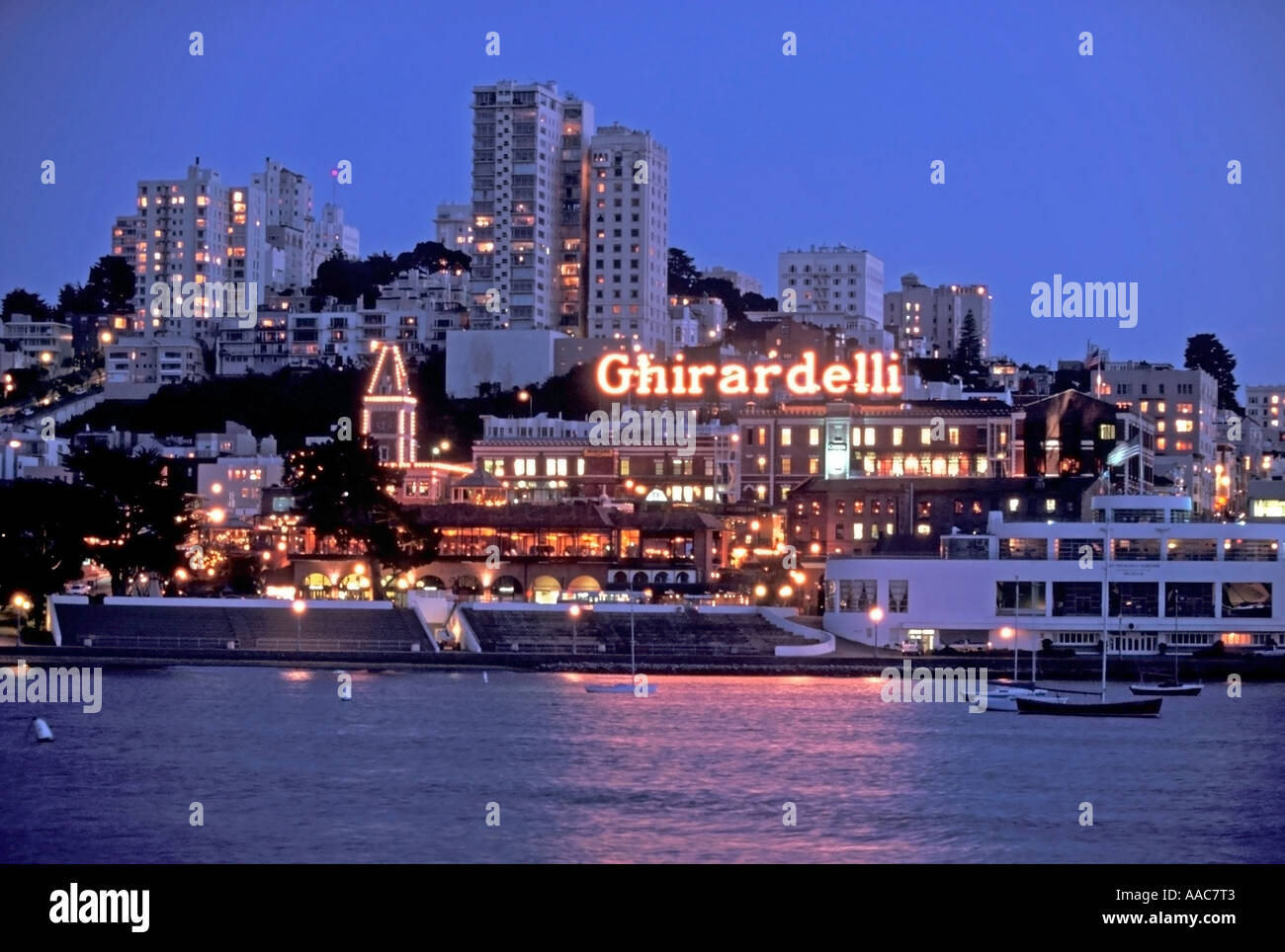 San Francisco, California. Ghirardelli Square from the Municipal Pier