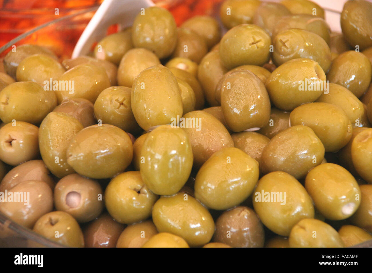 preserved olives Stock Photo