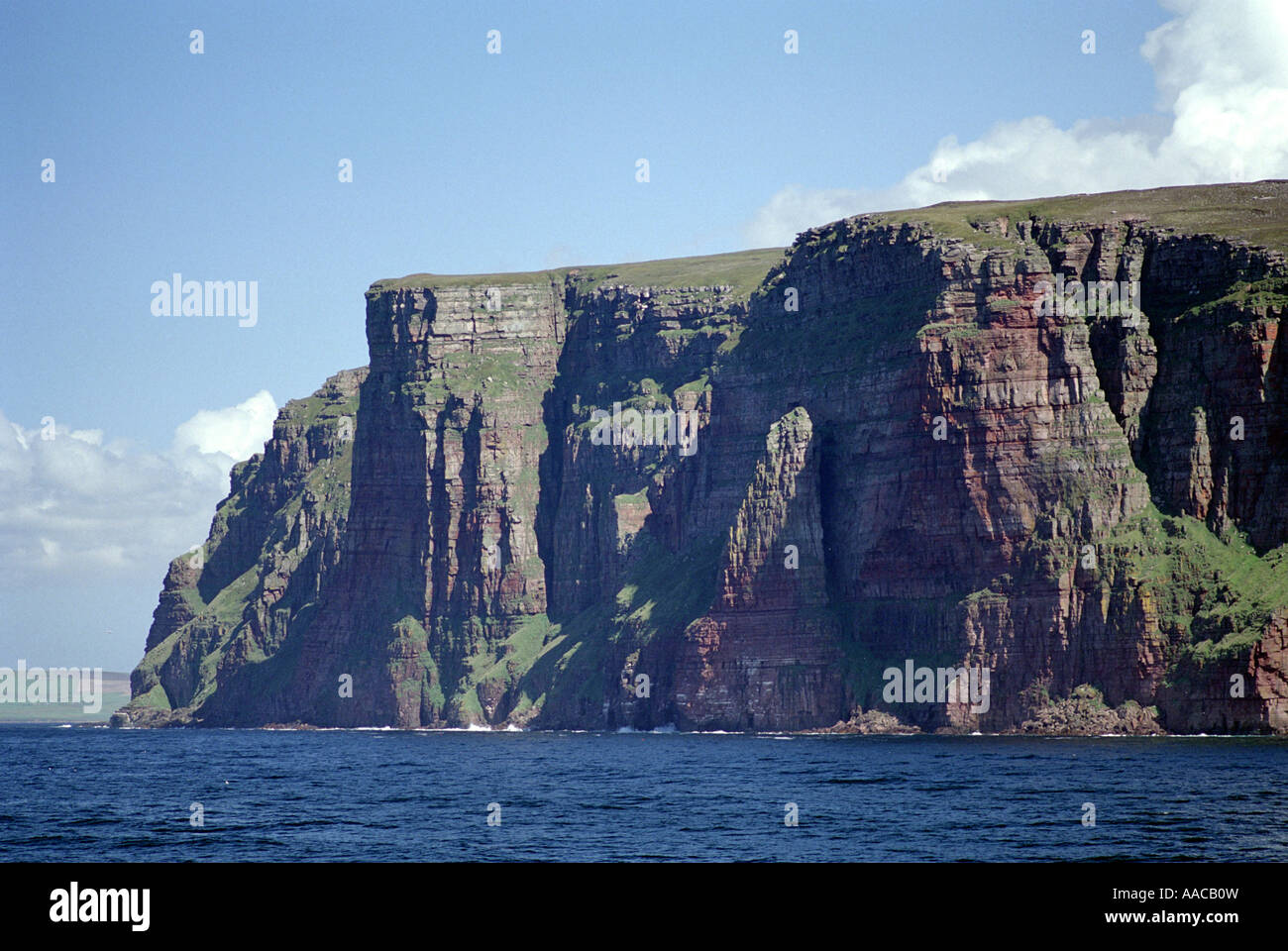 st john's head sea cliff's 378m above sea level isle of hoy scotland uk gb Stock Photo