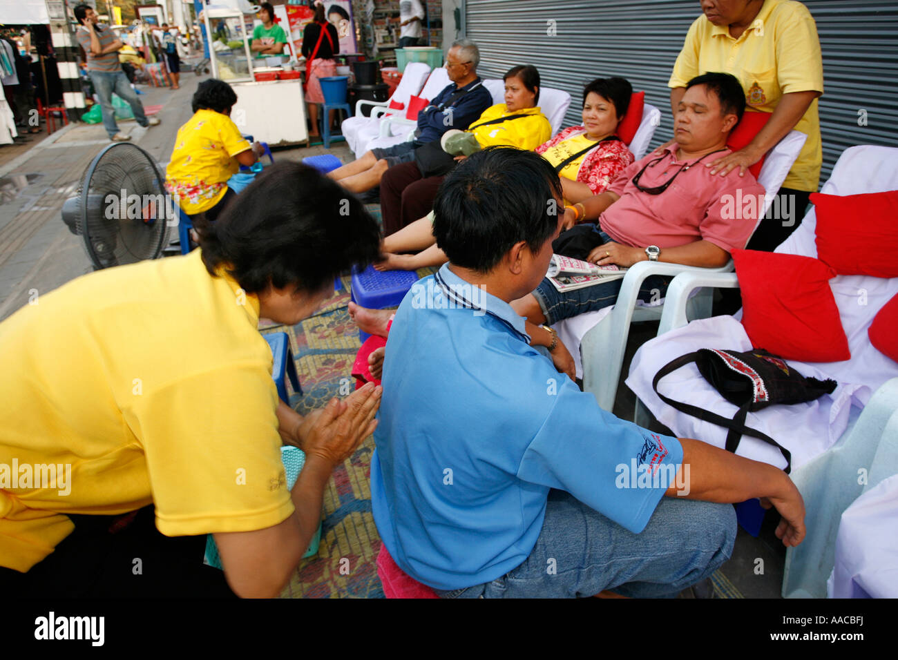 Street massage Chiang Mai Thailand Stock Photo Alamy