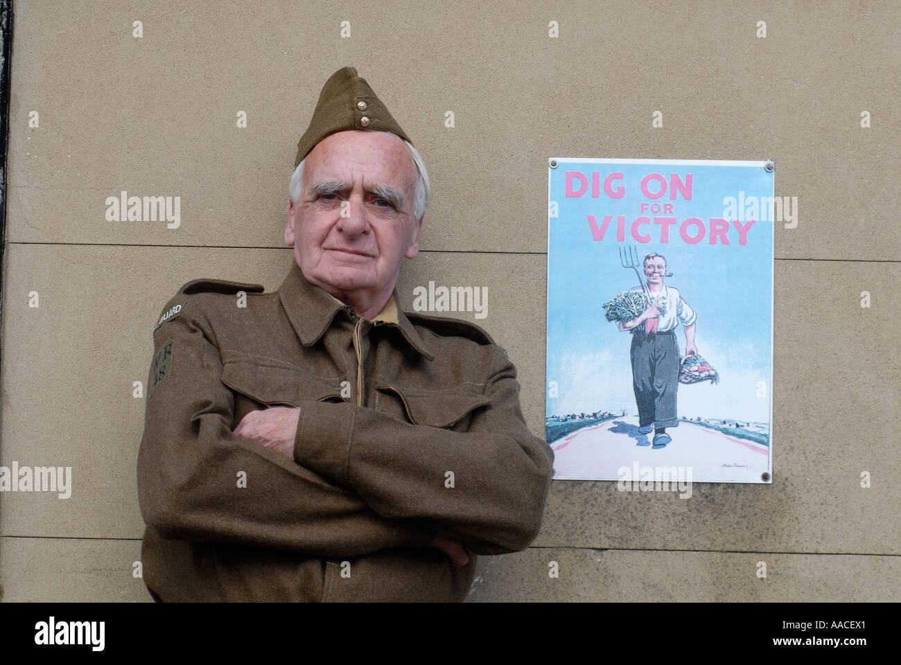 Lookalike Ray Dobson as Private Frazer from Dad s Army Stock Photo