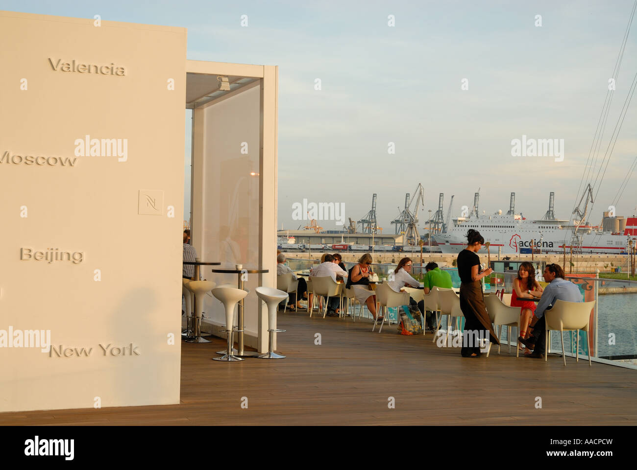 Nespresso Lounge, Veles e Vents, building by David Chipperfield, Port  Americas Cup, Valencia, Valencia, Spain Stock Photo - Alamy