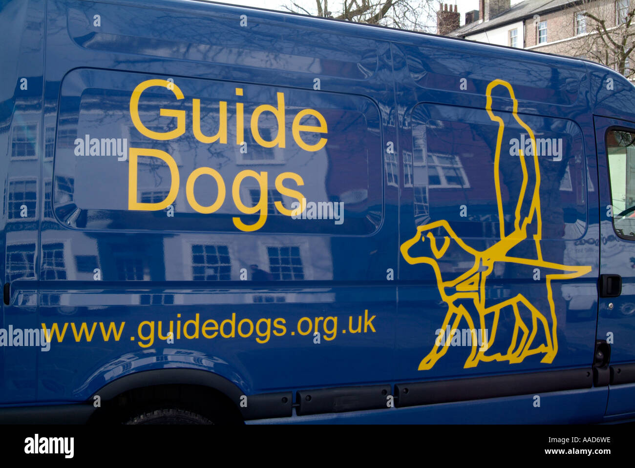guide dog national Guide Dogs van logo  helping  for the Blind Association Stock Photo
