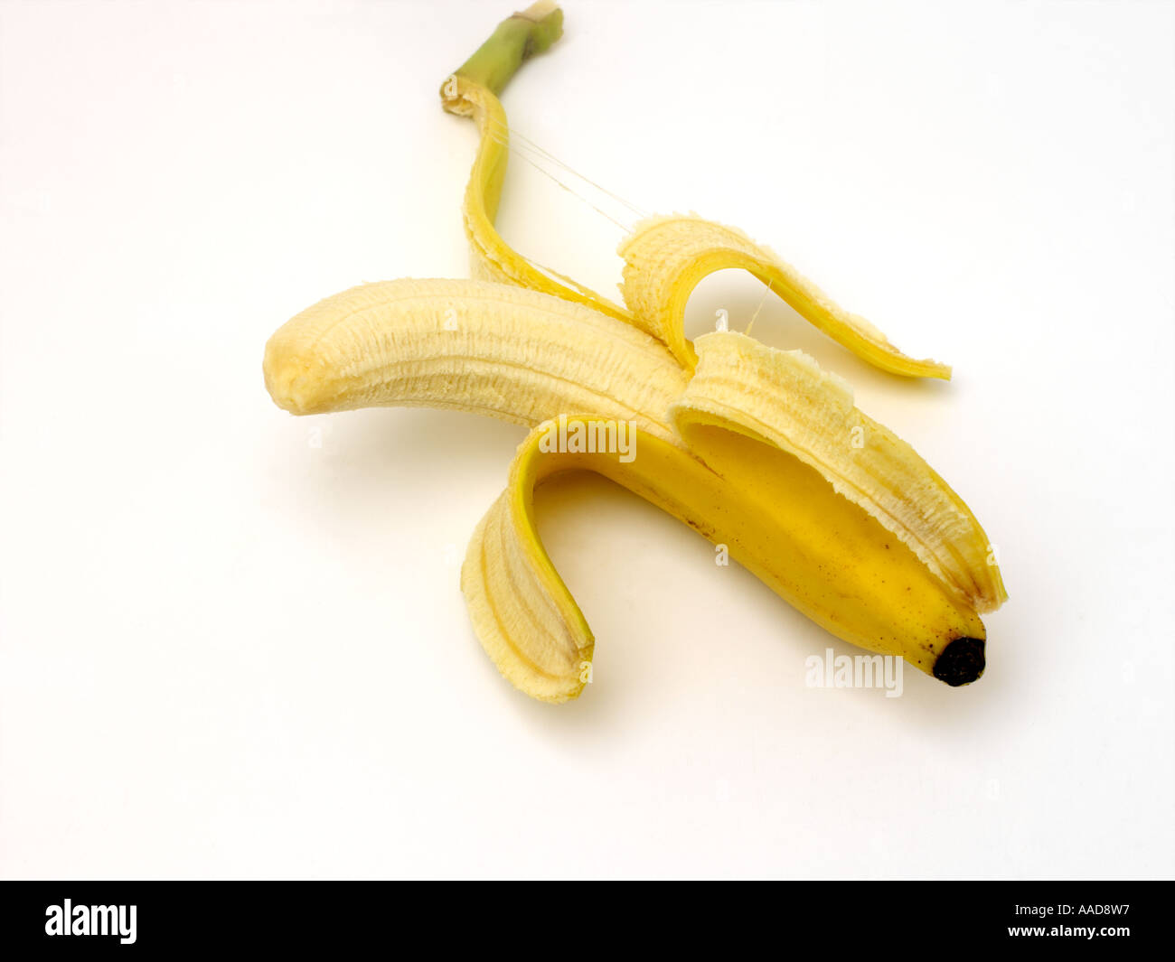 Half Eaten Banana Stock Photo