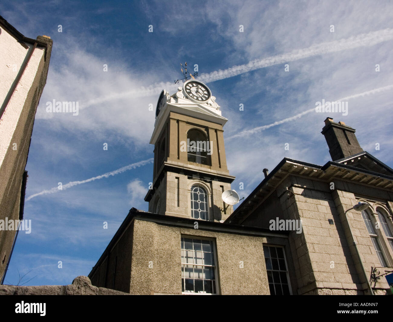 Ulverston Town Hall Clock Tower Stock Photo Alamy