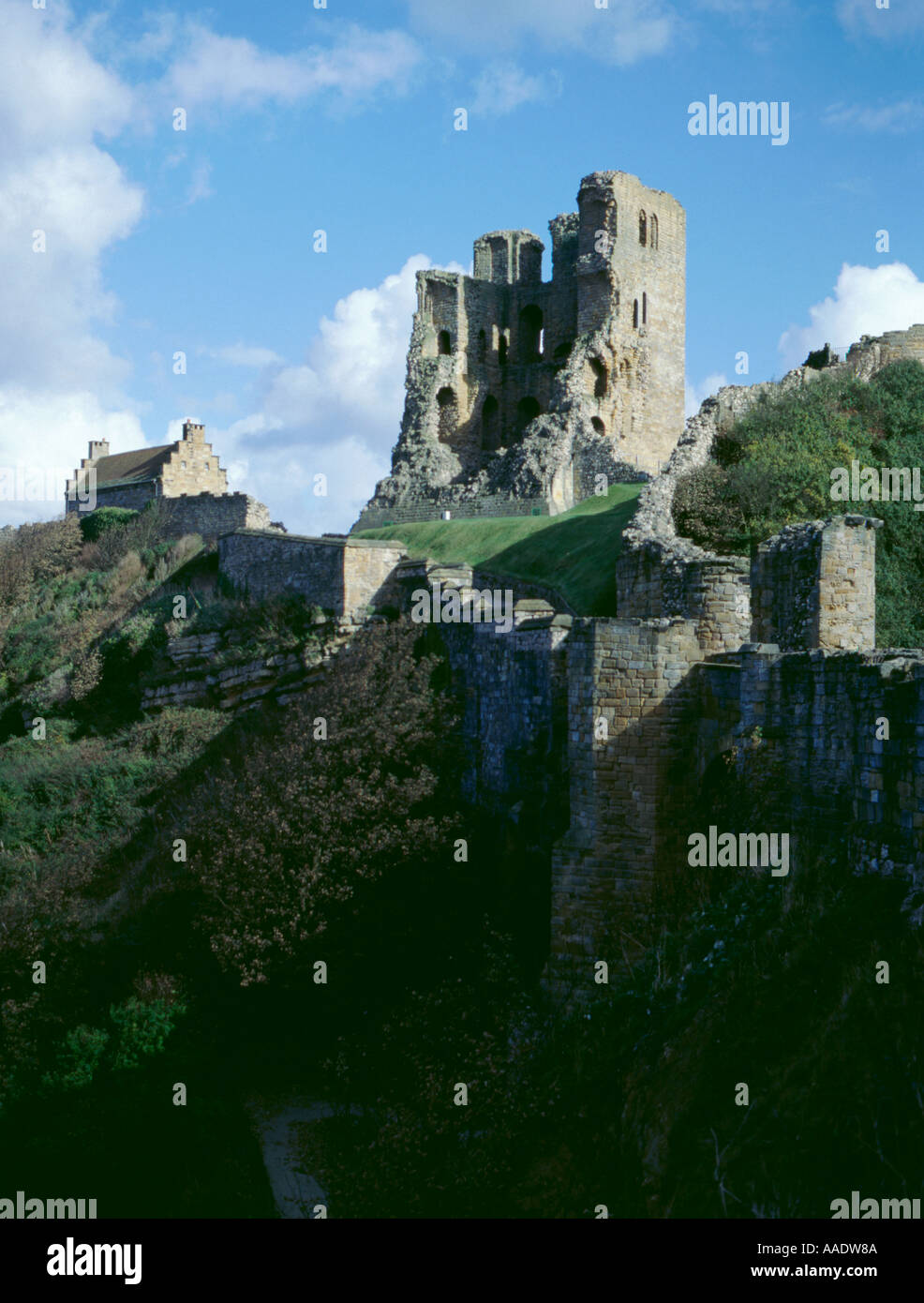 Ruins of Scarborough Castle, Scarborough, North Yorkshire, England, UK. Stock Photo