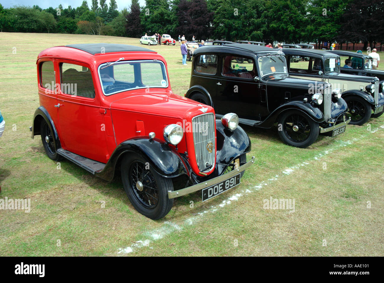 Austin 7 car at a Vintage and veteran car show in Longbridge Birmingham near the old Austin factory Stock Photo