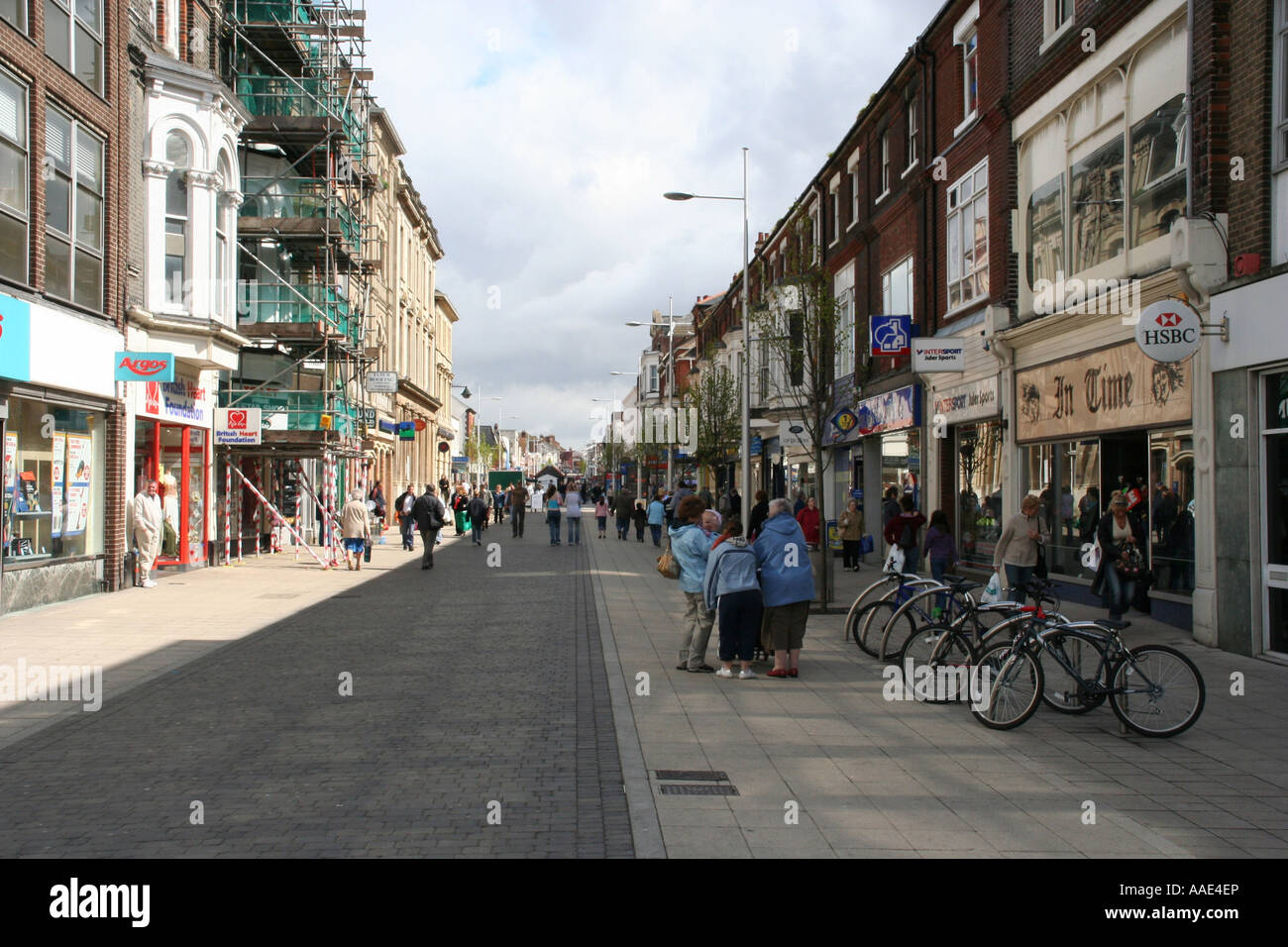 lowestoft high street town centre norfolk east anglia england uk gb