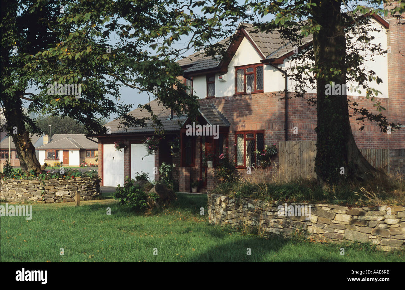 Modern Detached Executive Housing Estate, Britain. Stock Photo