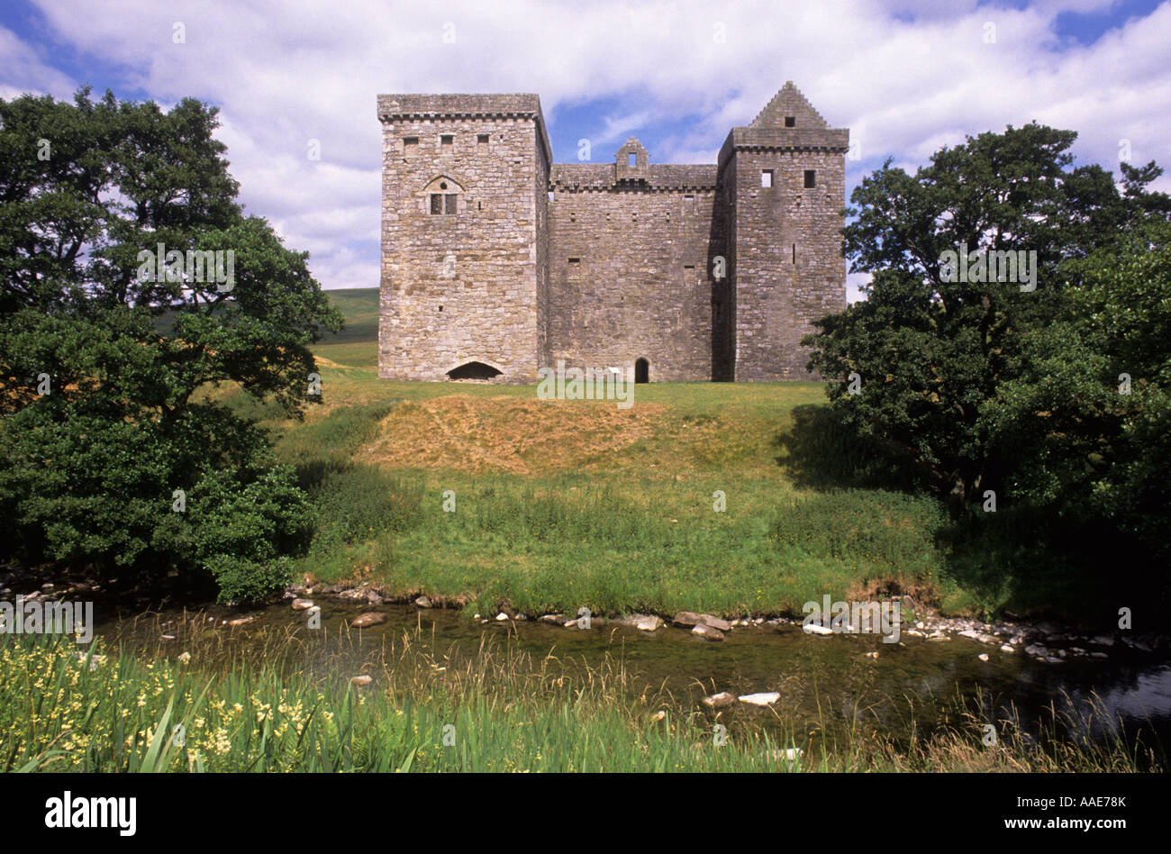 Hermitage Castle, Border Region, Scotland, UK, medieval castle, history