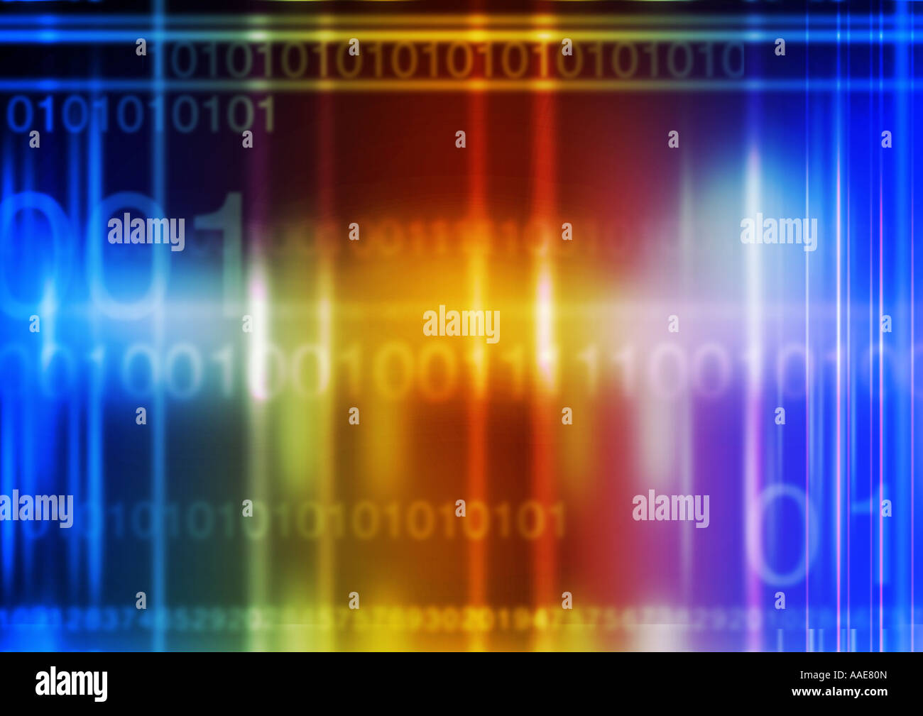 illustration of binary numbers Stock Photo