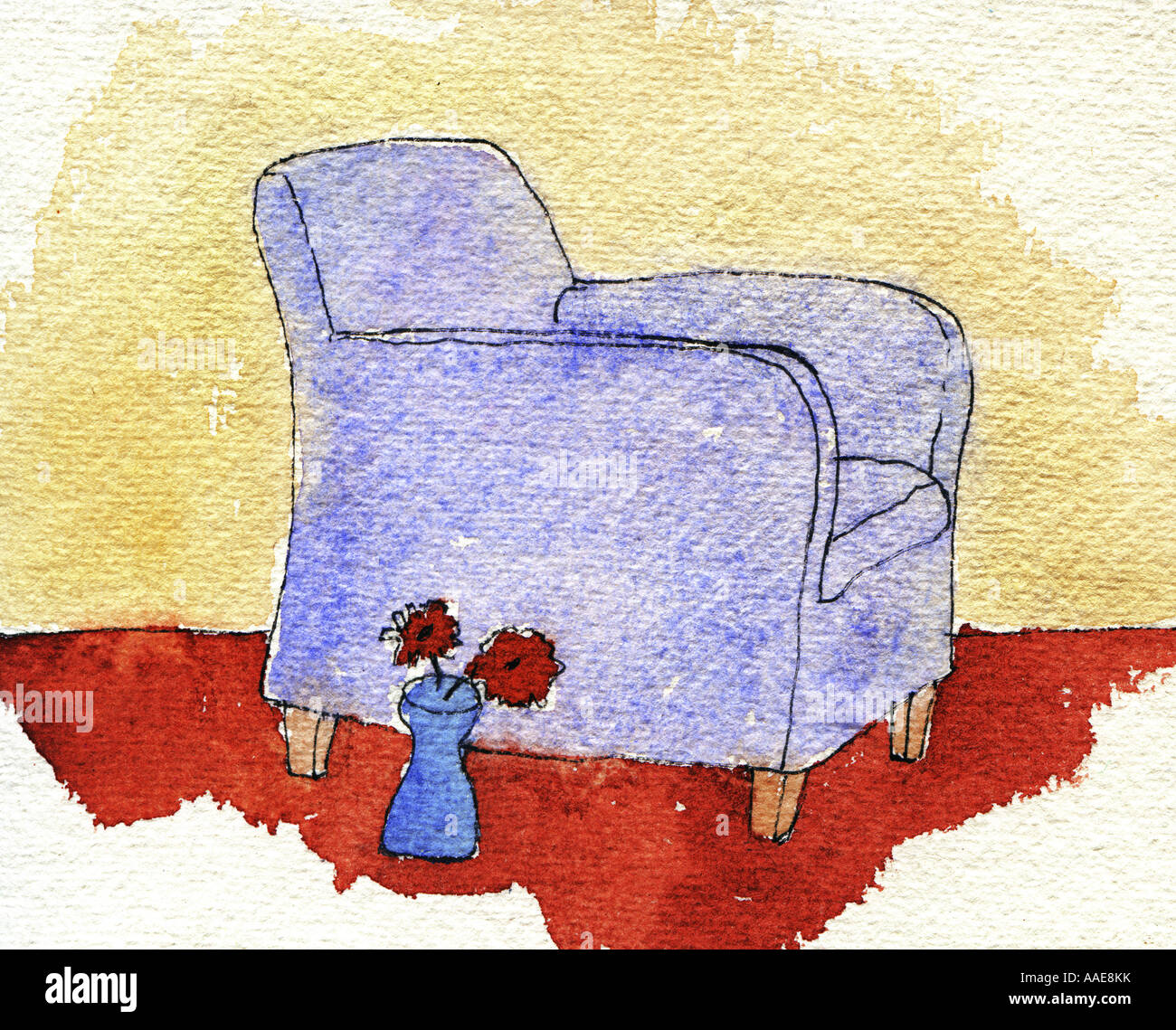 Illustration of an armchair Stock Photo
