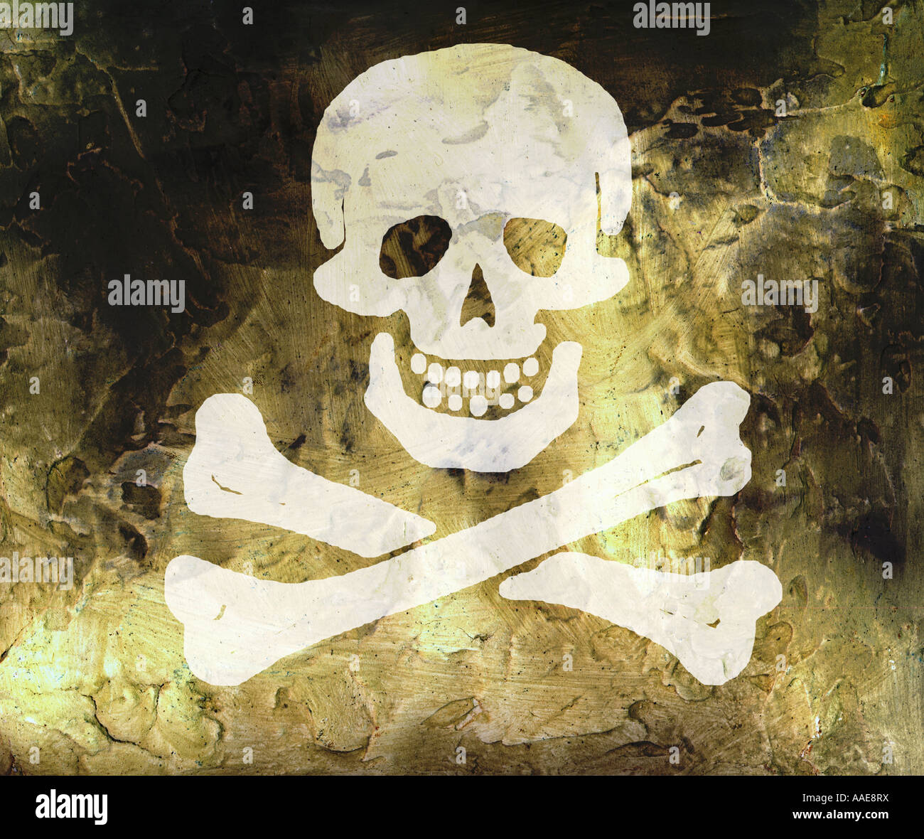 Skull and cross bones illustration Stock Photo