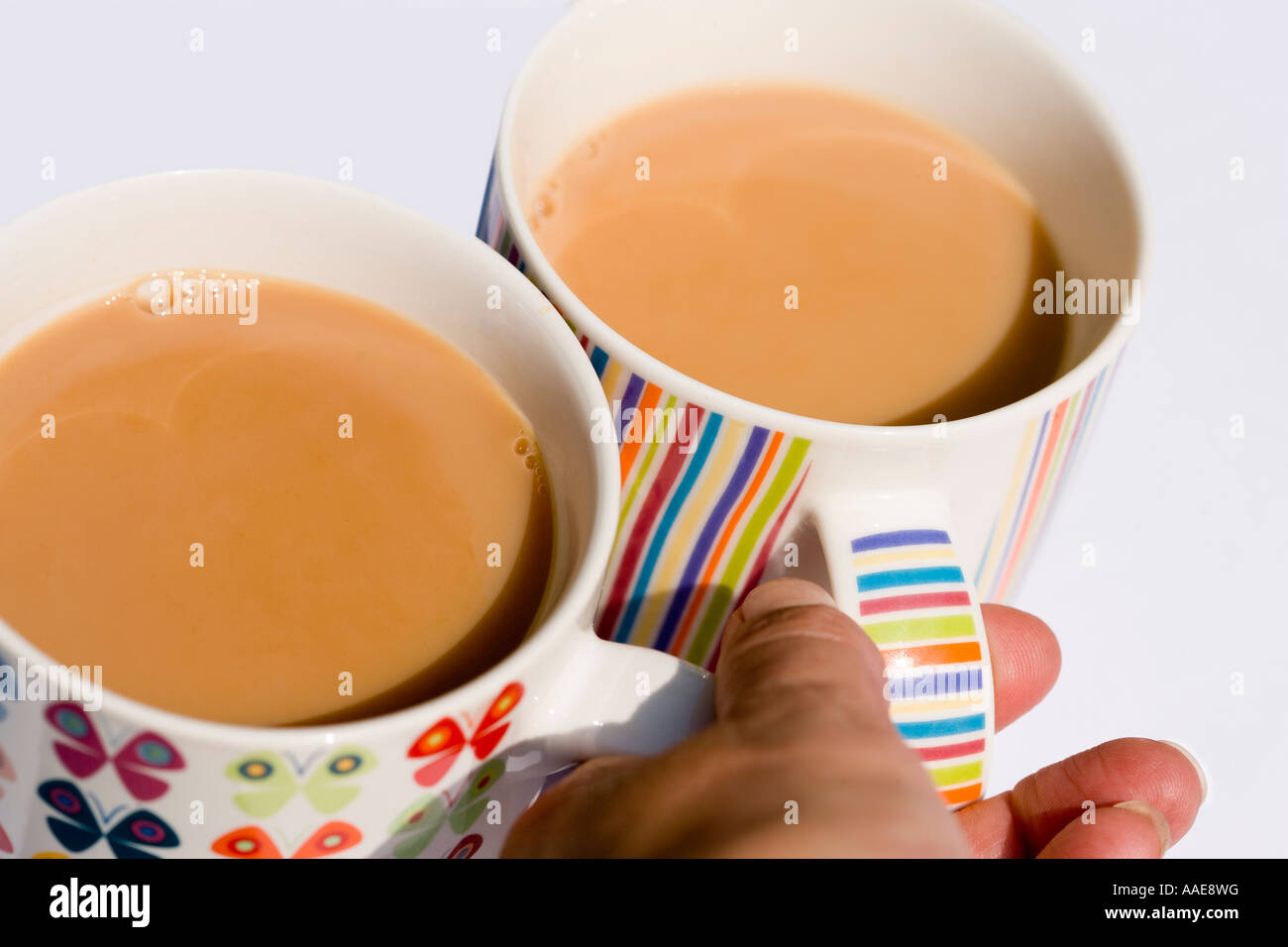 two cups of tea stock photo 12603435 alamy