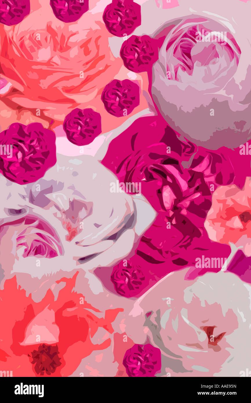 Abstract rose pattern Stock Photo