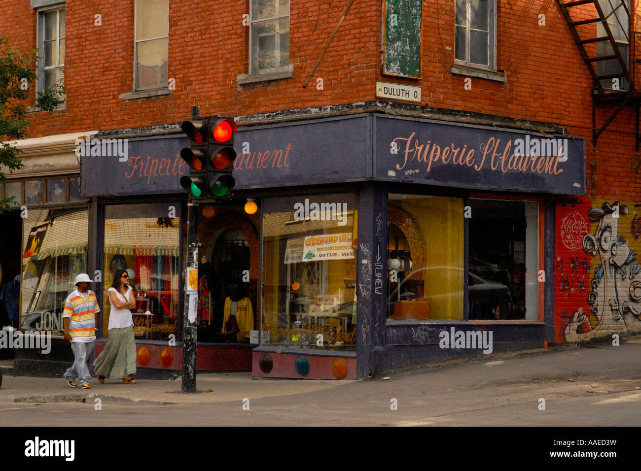 Trendy Saint Laurent street Montreal Quebec Canada Stock Photo Alamy