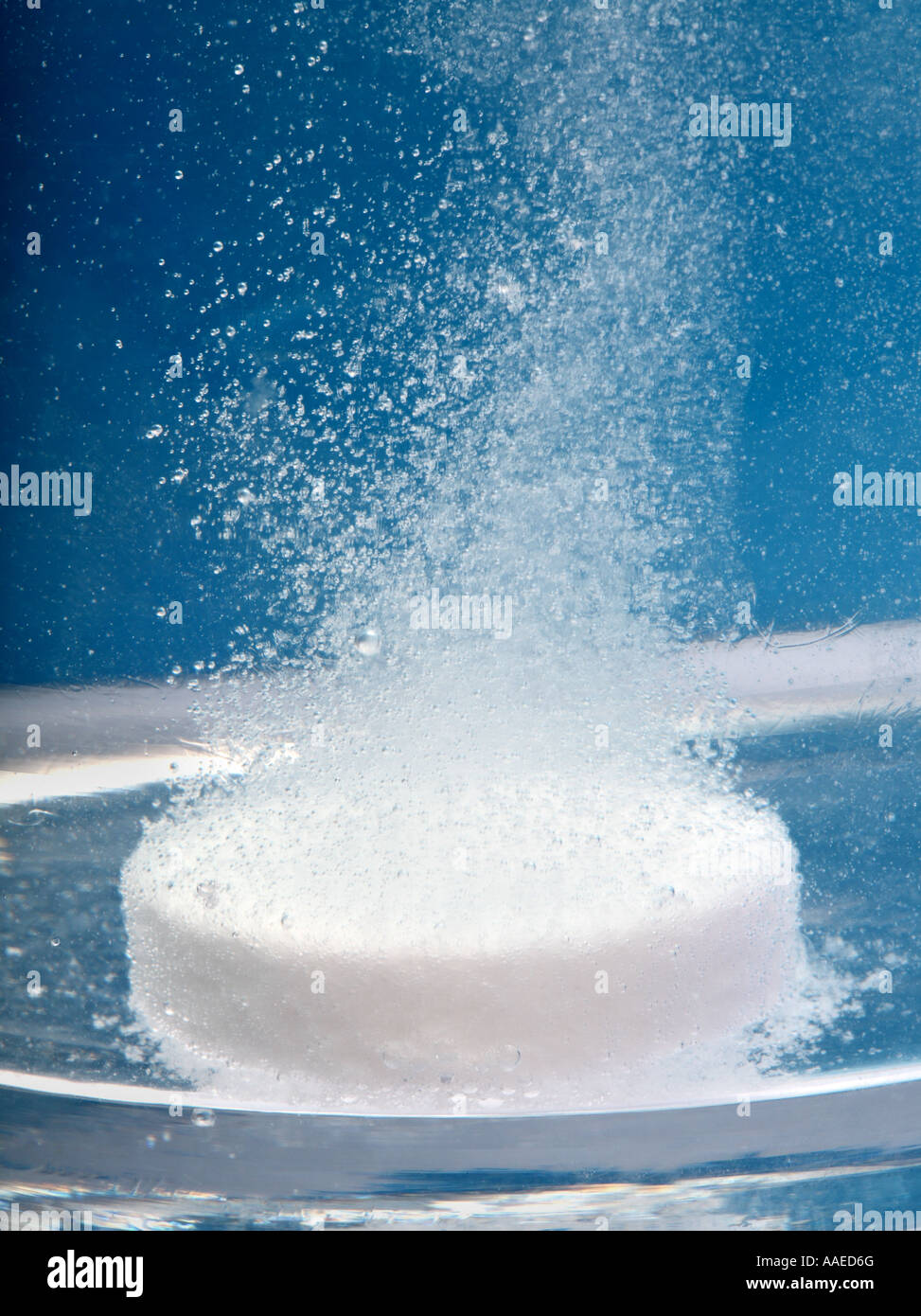 tablet dissolving in a glass of Water Stock Photo Alamy
