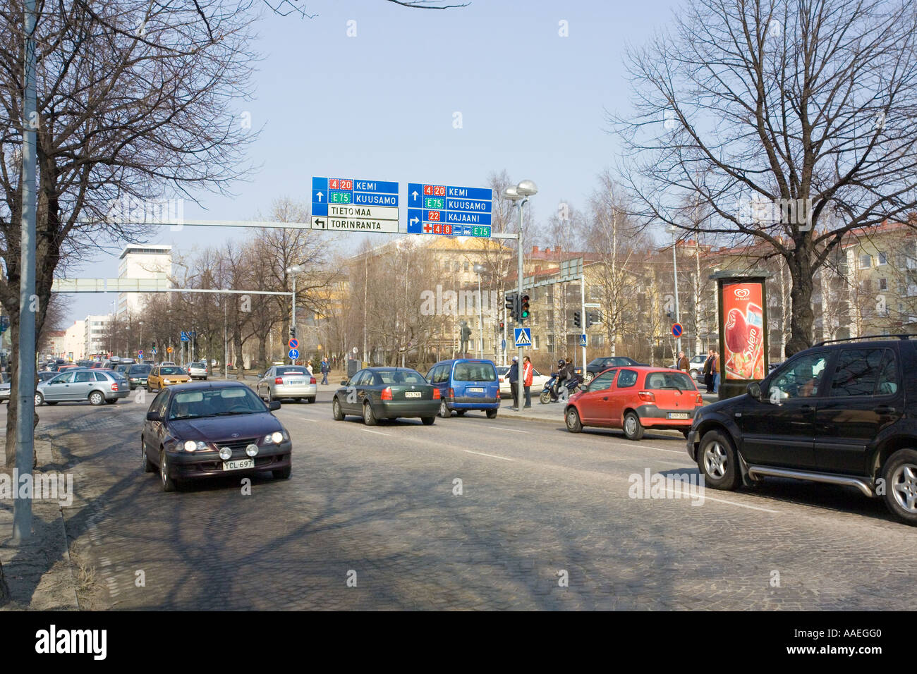 Finnish traffic scene Stock Photo - Alamy