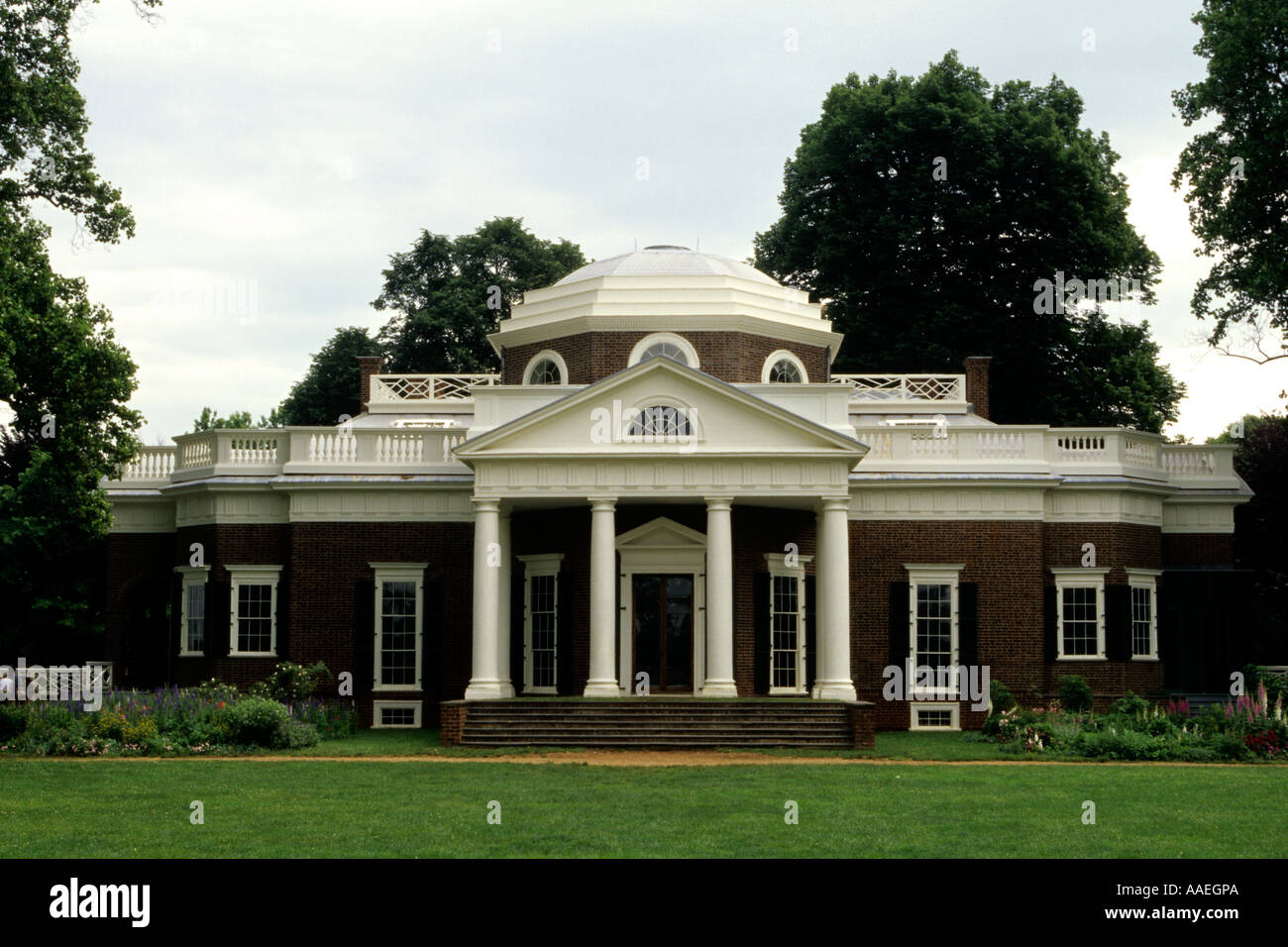 Monticello, Home of Thomas Jefferson,   Charlottesville, Virginia, USA. Stock Photo