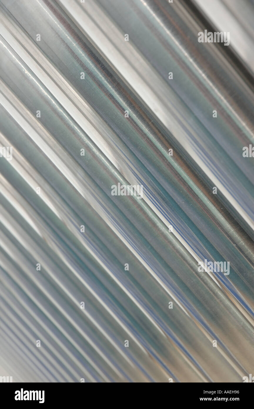 Stainless steel tube abstract on cruise ship Sea Princess Stock Photo