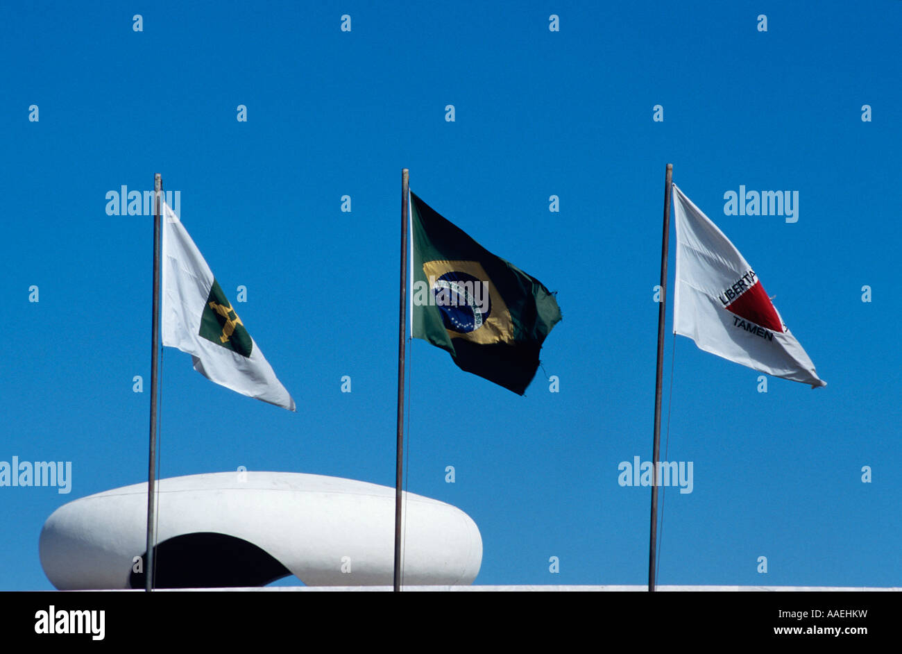 National Flags in Brasilia Stock Photo - Alamy