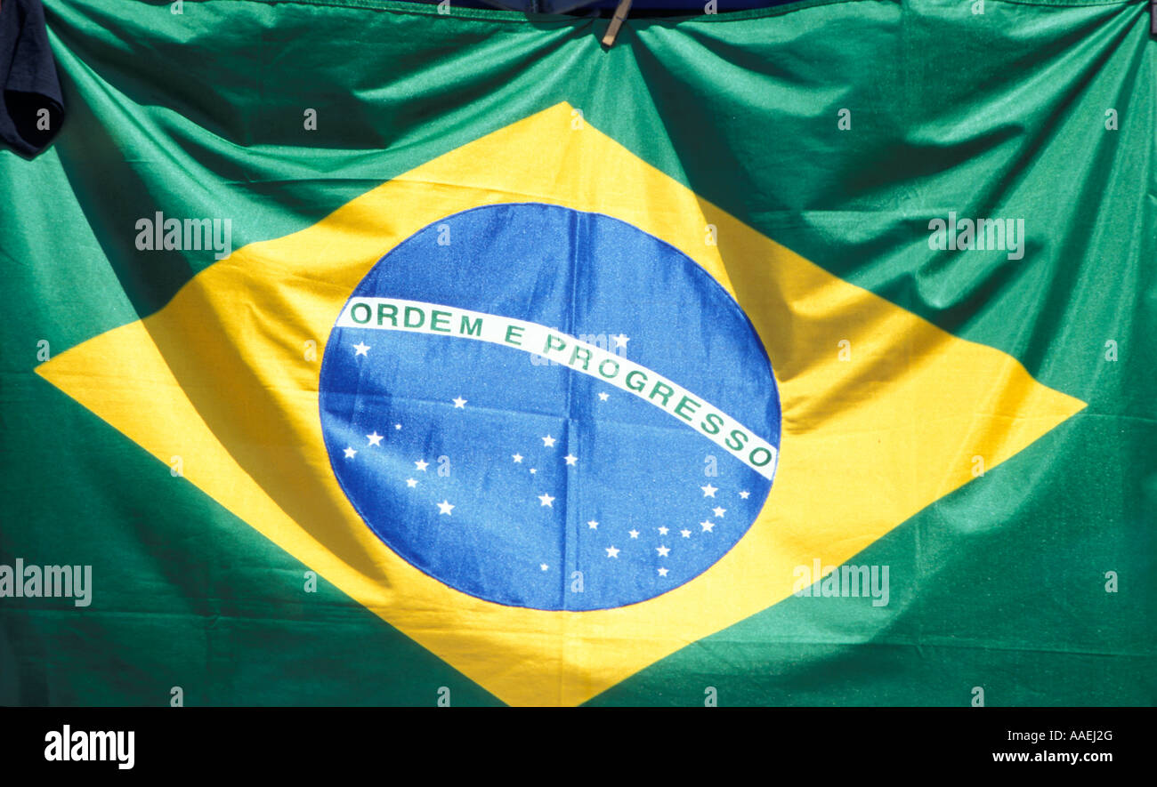 Brazilian flag Stock Photo