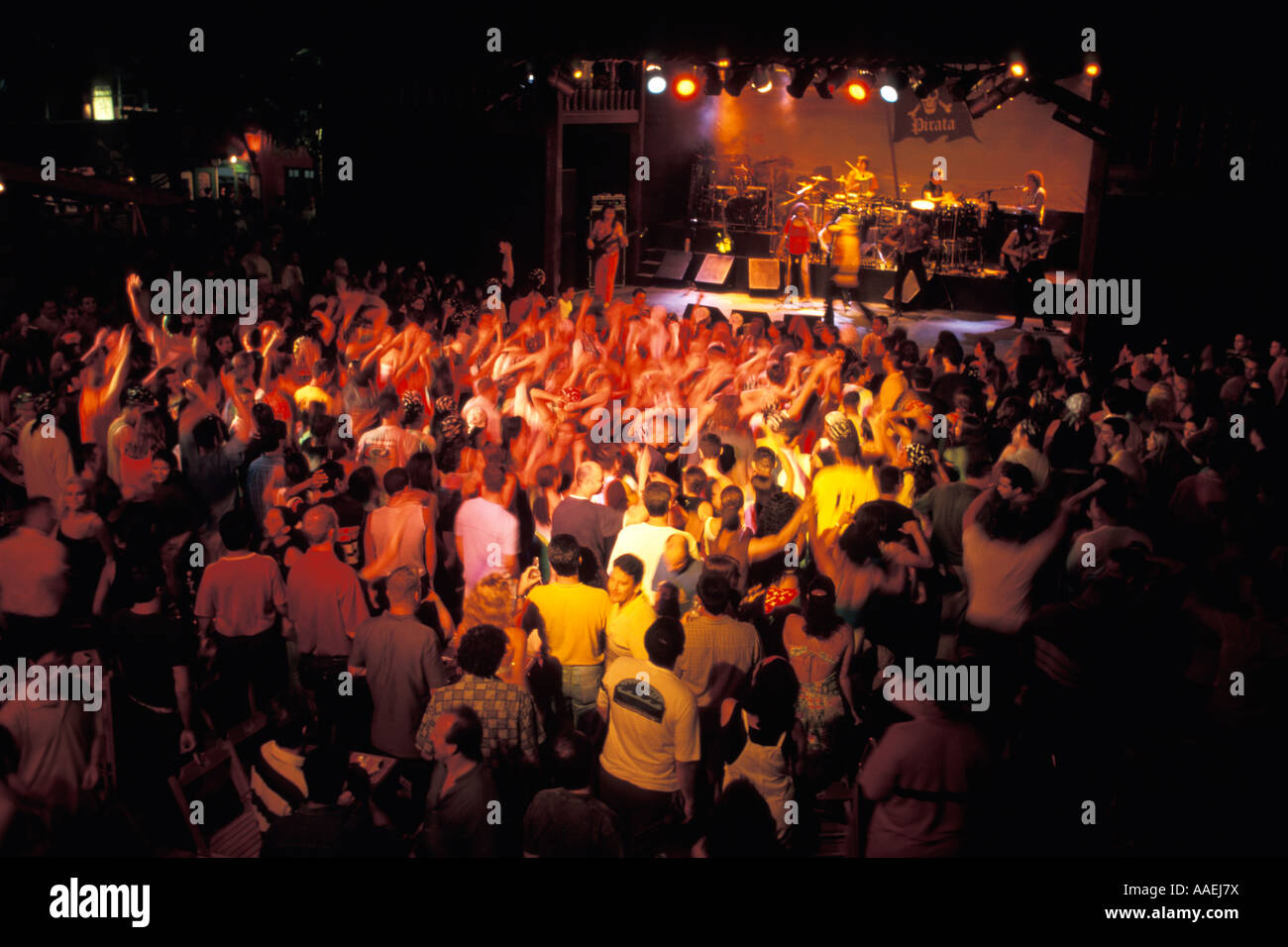People dancing in La Pirata Fortaleza Ceara Brazil Stock
