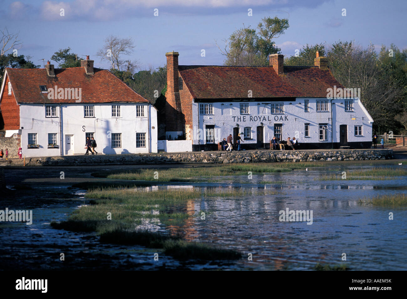 Royal Oak Pub Langstone Chichester Harbour Hampshire England United Kingdom Stock Photo