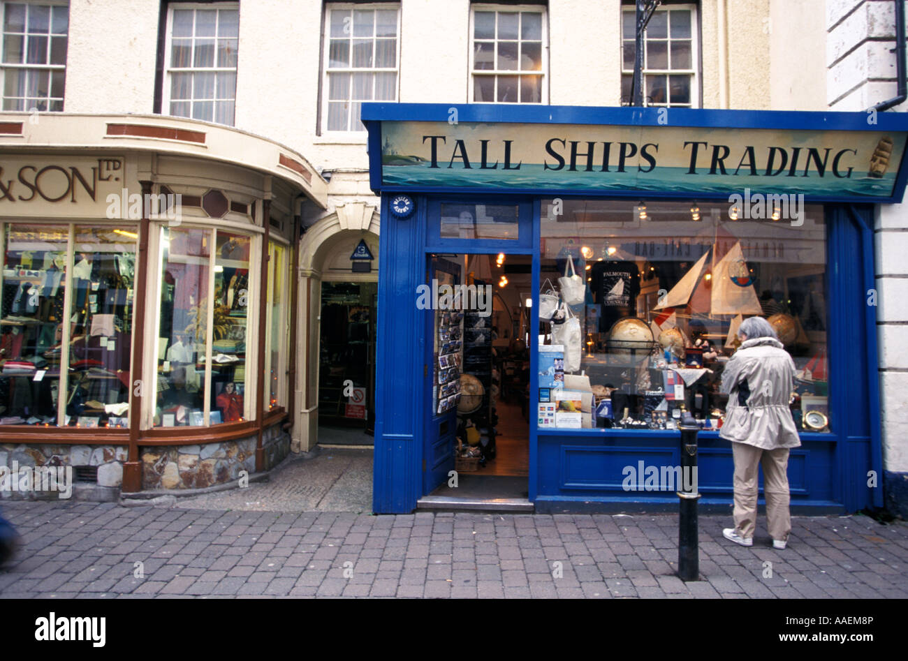 Shops Falmouth Cornwall England United Kingdom Stock Photo Alamy