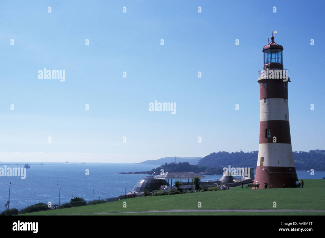 Smeaton s Tower lighthouse The Hoe Plymouth Devon England United Kingdom Stock Photo