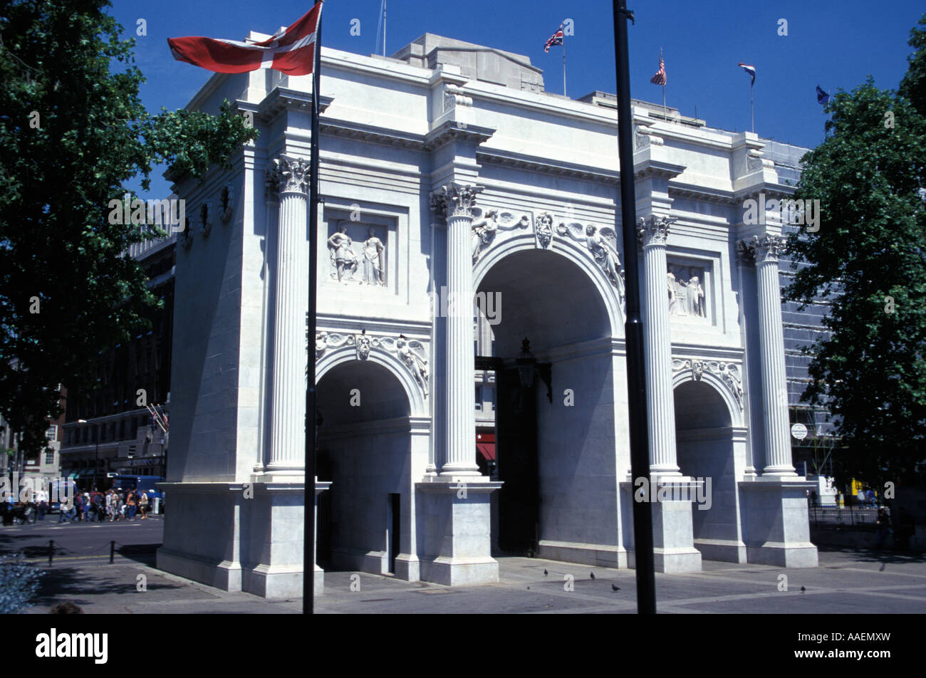 Marble Arch Oxford Street London London England United Kingdom Stock Photo