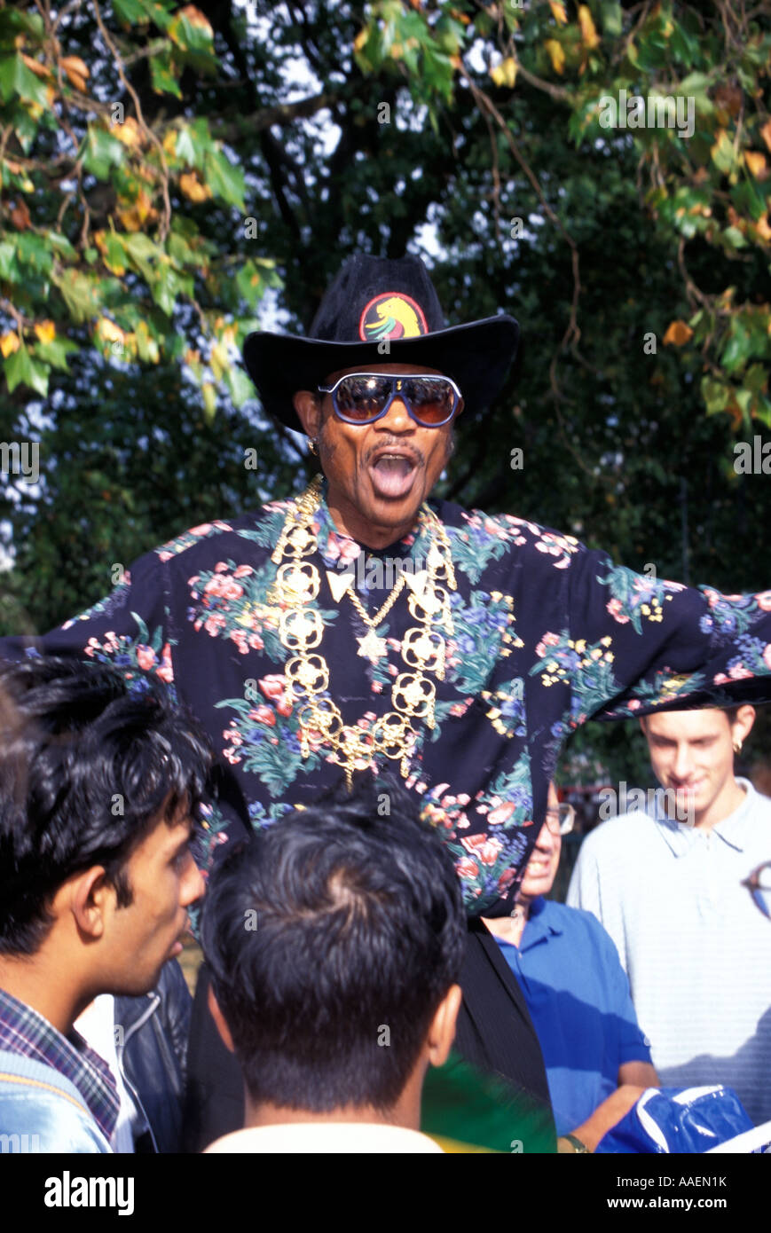 Man giving a speech Speakers Corner Hyde Park London London England ...