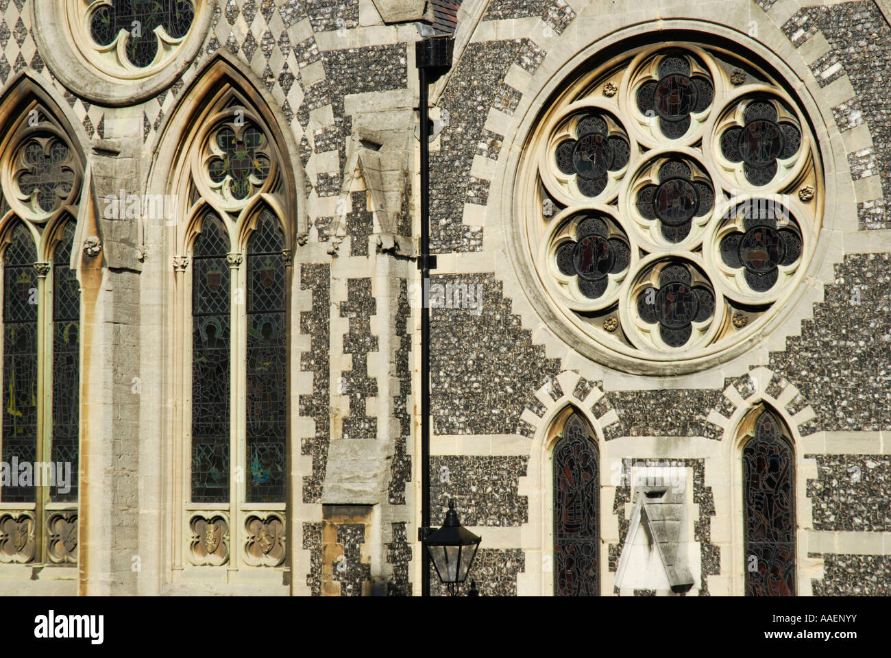 Close up of Harrow Public School chapel facade Harrow on the Hill London England Stock Photo