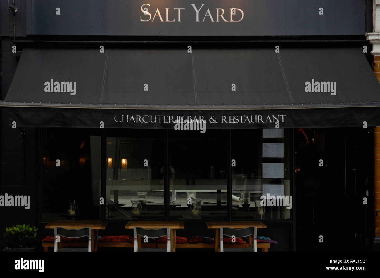Salt Yard bar restaurant in Goodge Street London England Stock Photo
