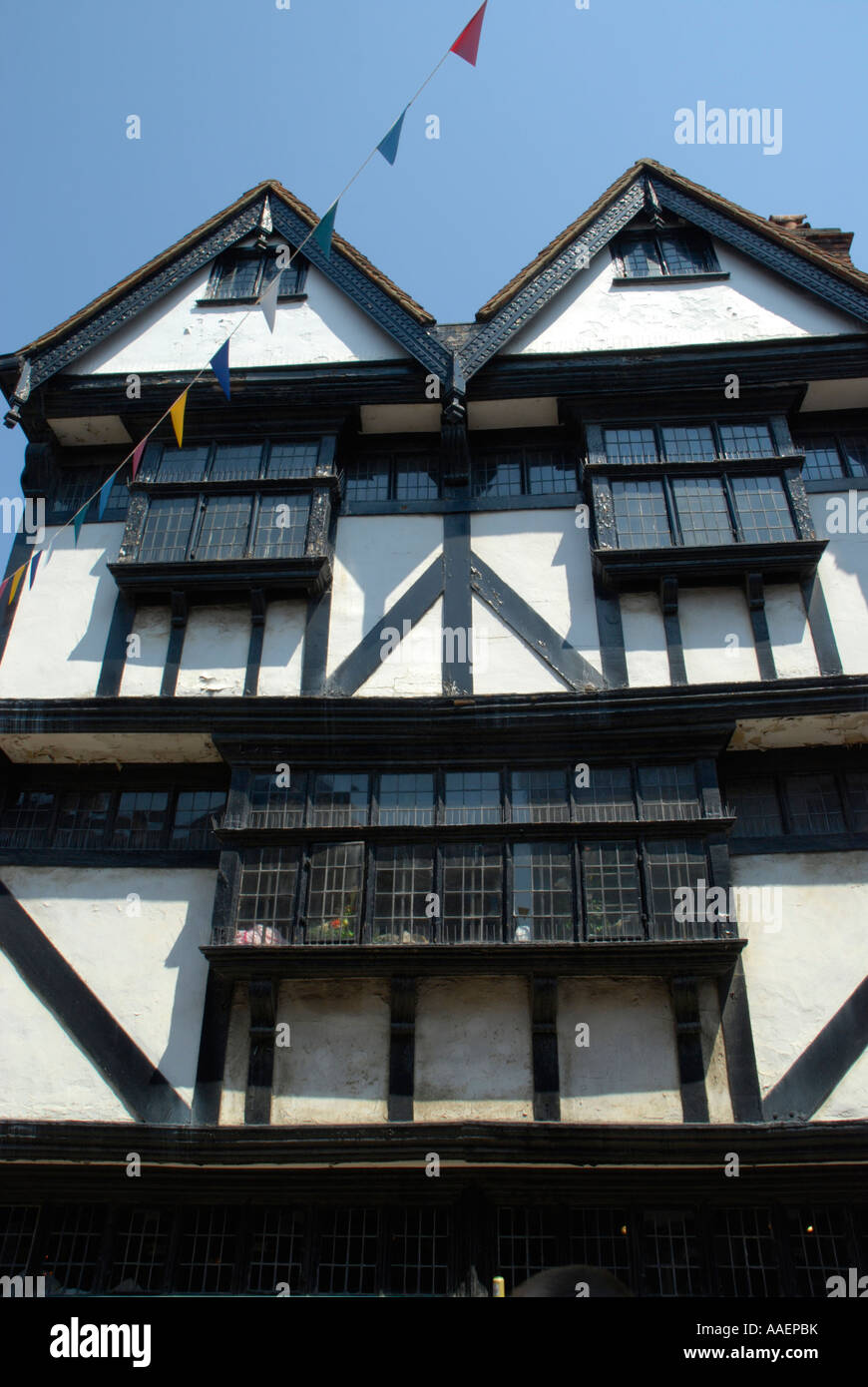 Black and White timbered front of Eastgate House High Street Rochester Kent England Stock Photo